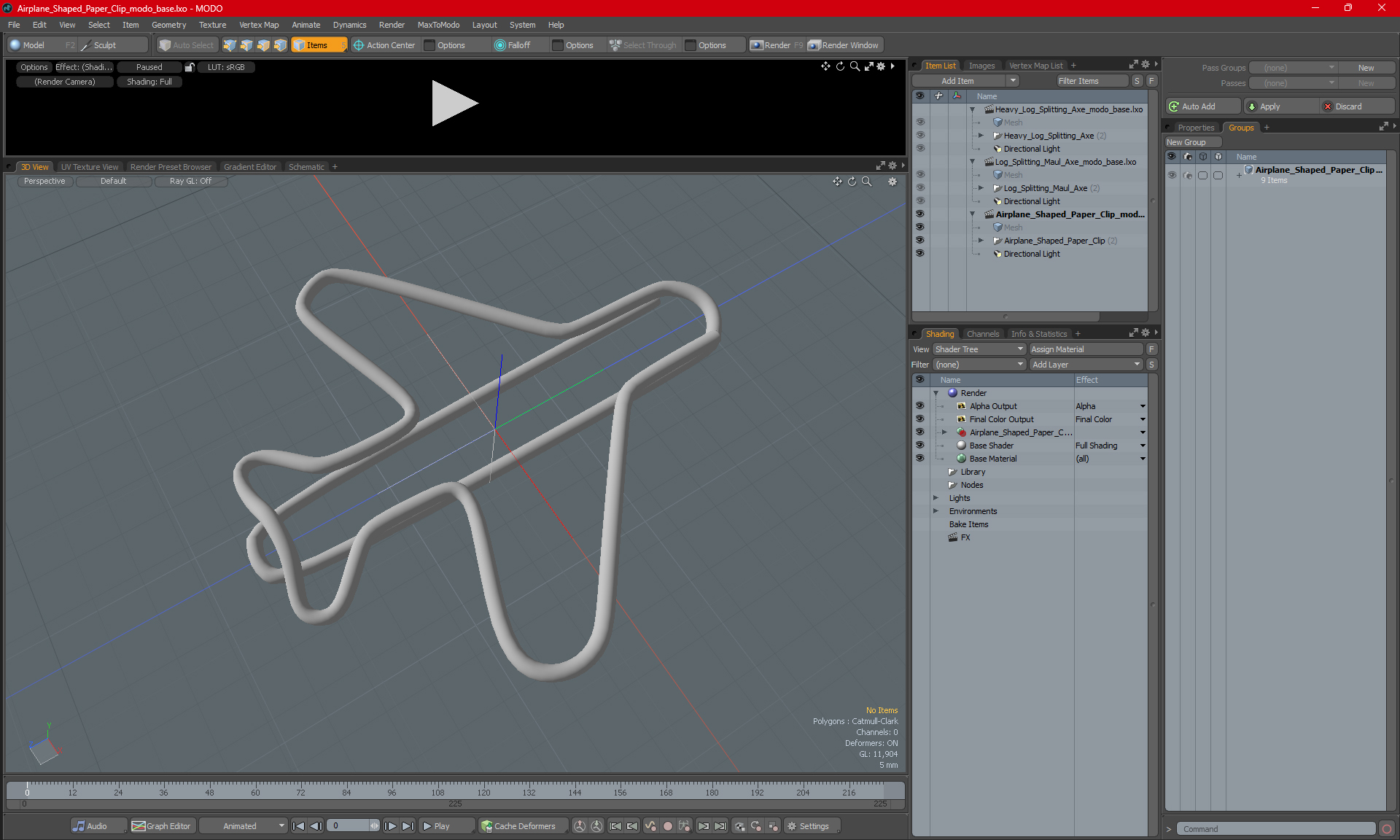 3D Airplane Shaped Paper Clip