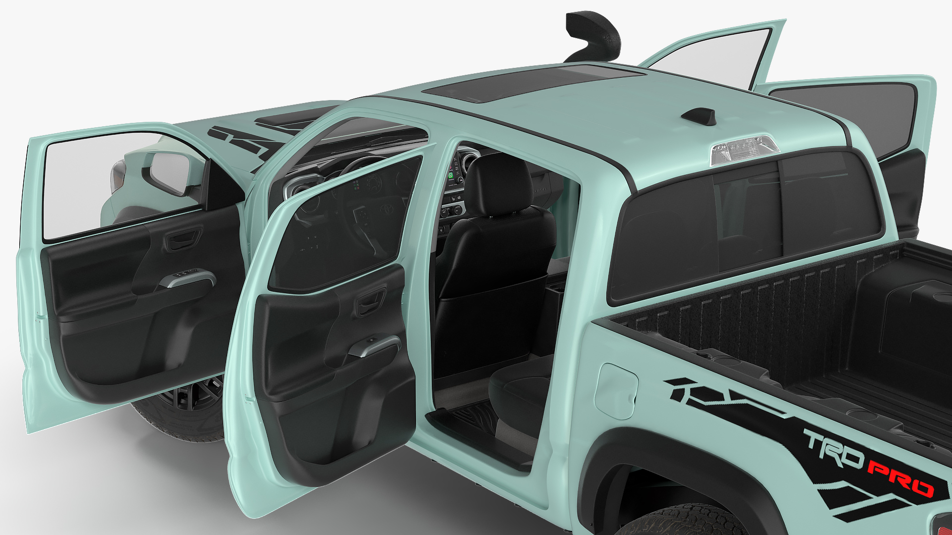 Toyota Tacoma TRD Pro Lunar Rock 2021 Rigged 3D model
