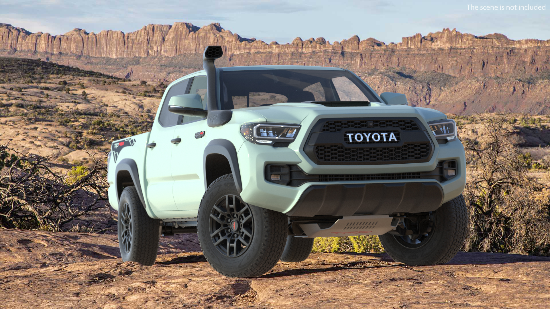 Toyota Tacoma TRD Pro Lunar Rock 2021 Rigged 3D model