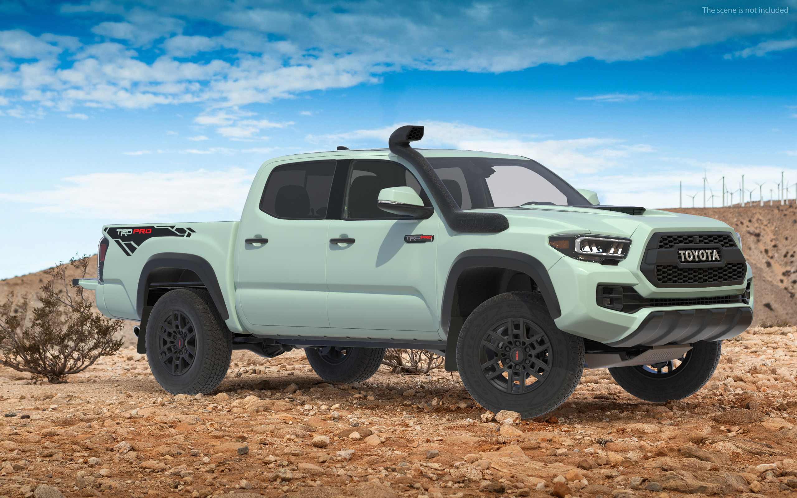 Toyota Tacoma TRD Pro Lunar Rock 2021 Rigged 3D model