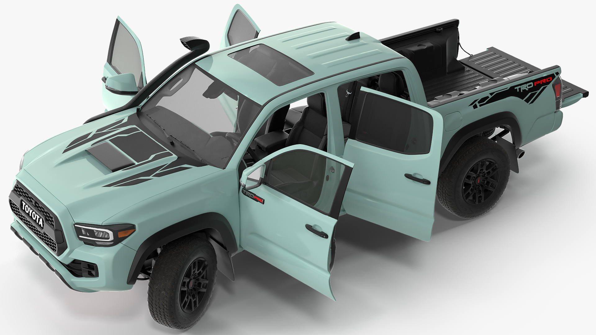 Toyota Tacoma TRD Pro Lunar Rock 2021 Rigged 3D model