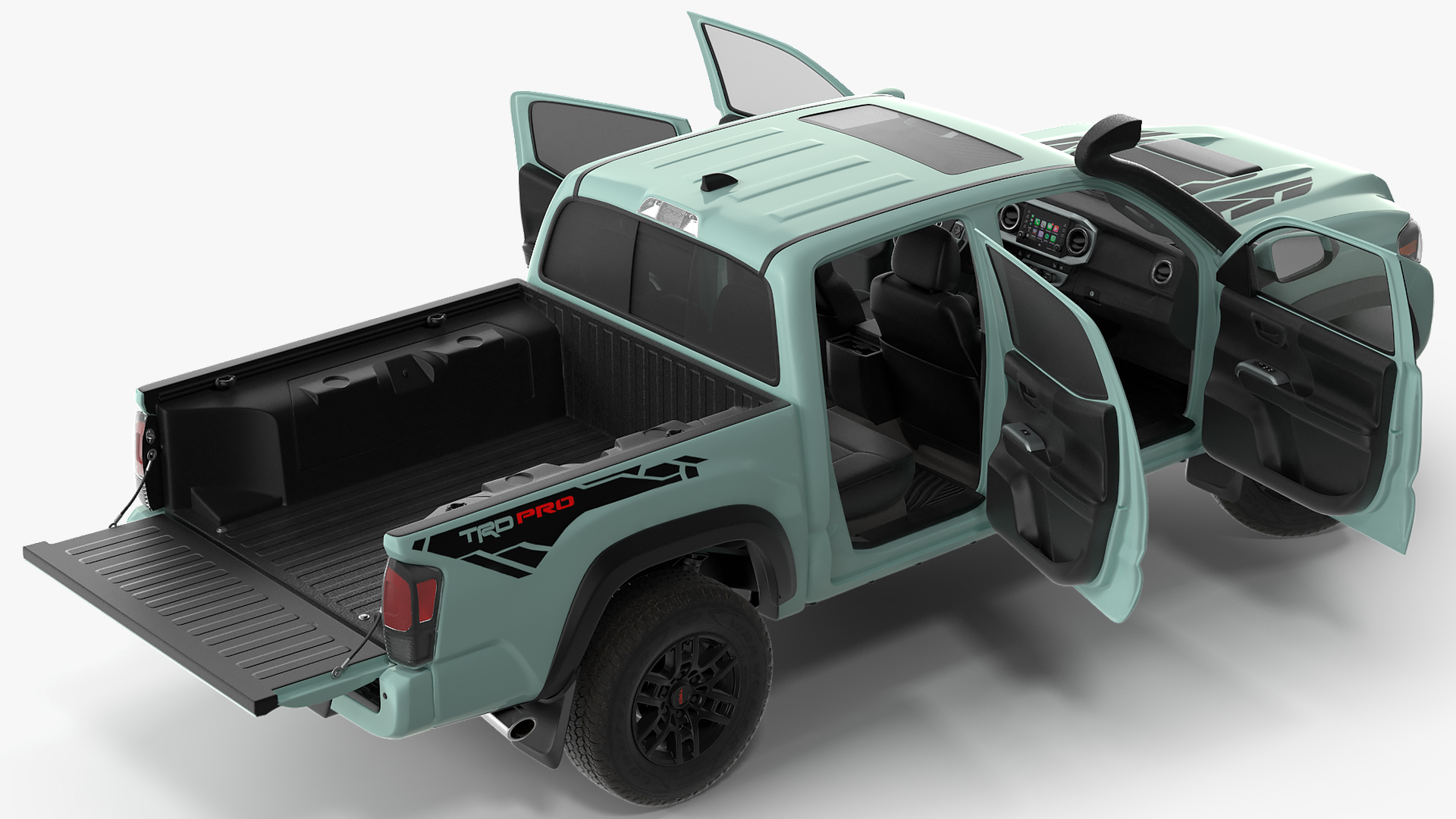 Toyota Tacoma TRD Pro Lunar Rock 2021 Rigged 3D model