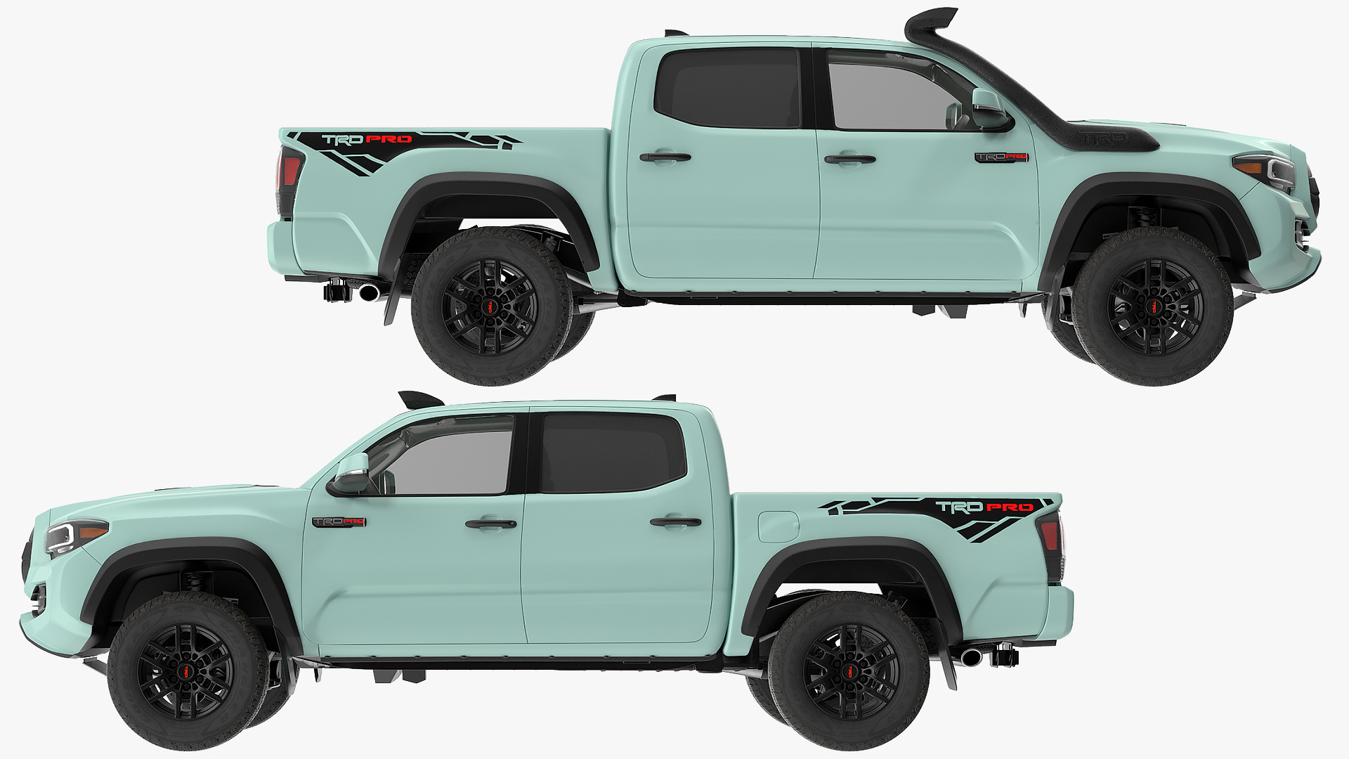 Toyota Tacoma TRD Pro Lunar Rock 2021 Rigged 3D model