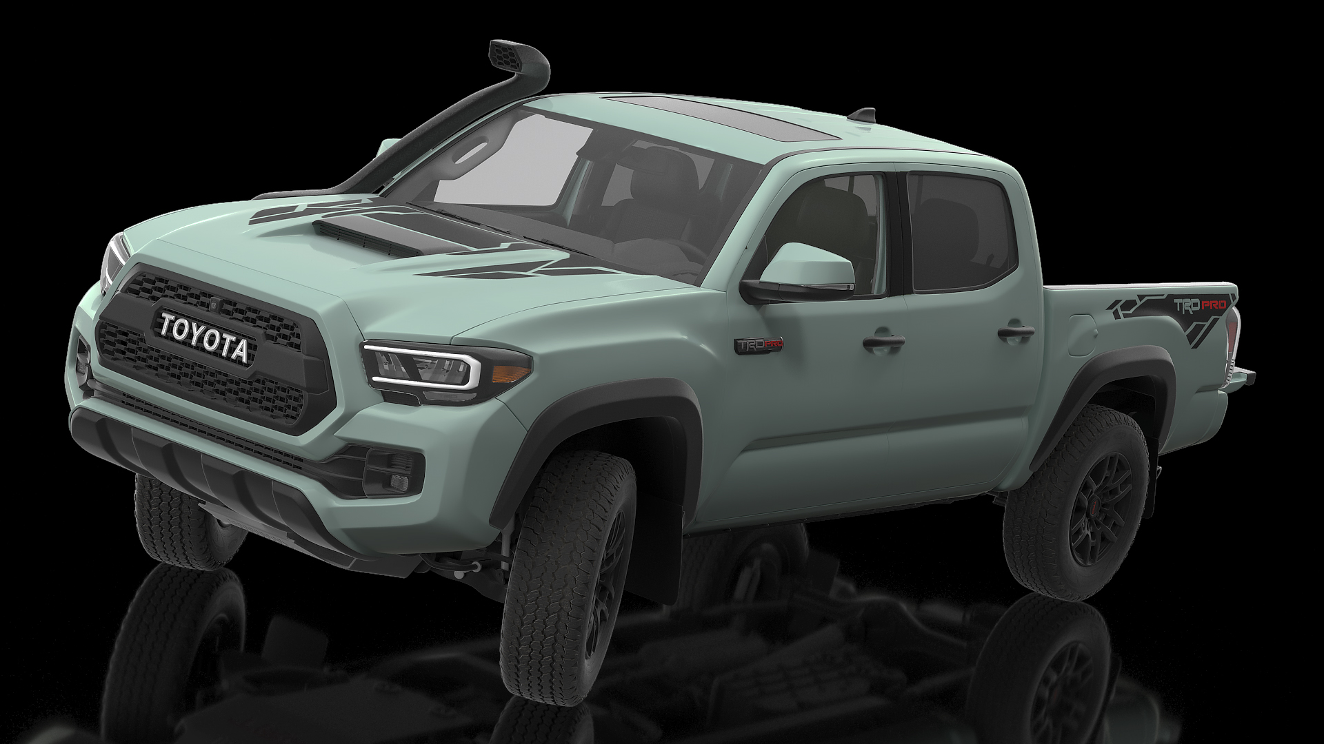 Toyota Tacoma TRD Pro Lunar Rock 2021 Rigged 3D model