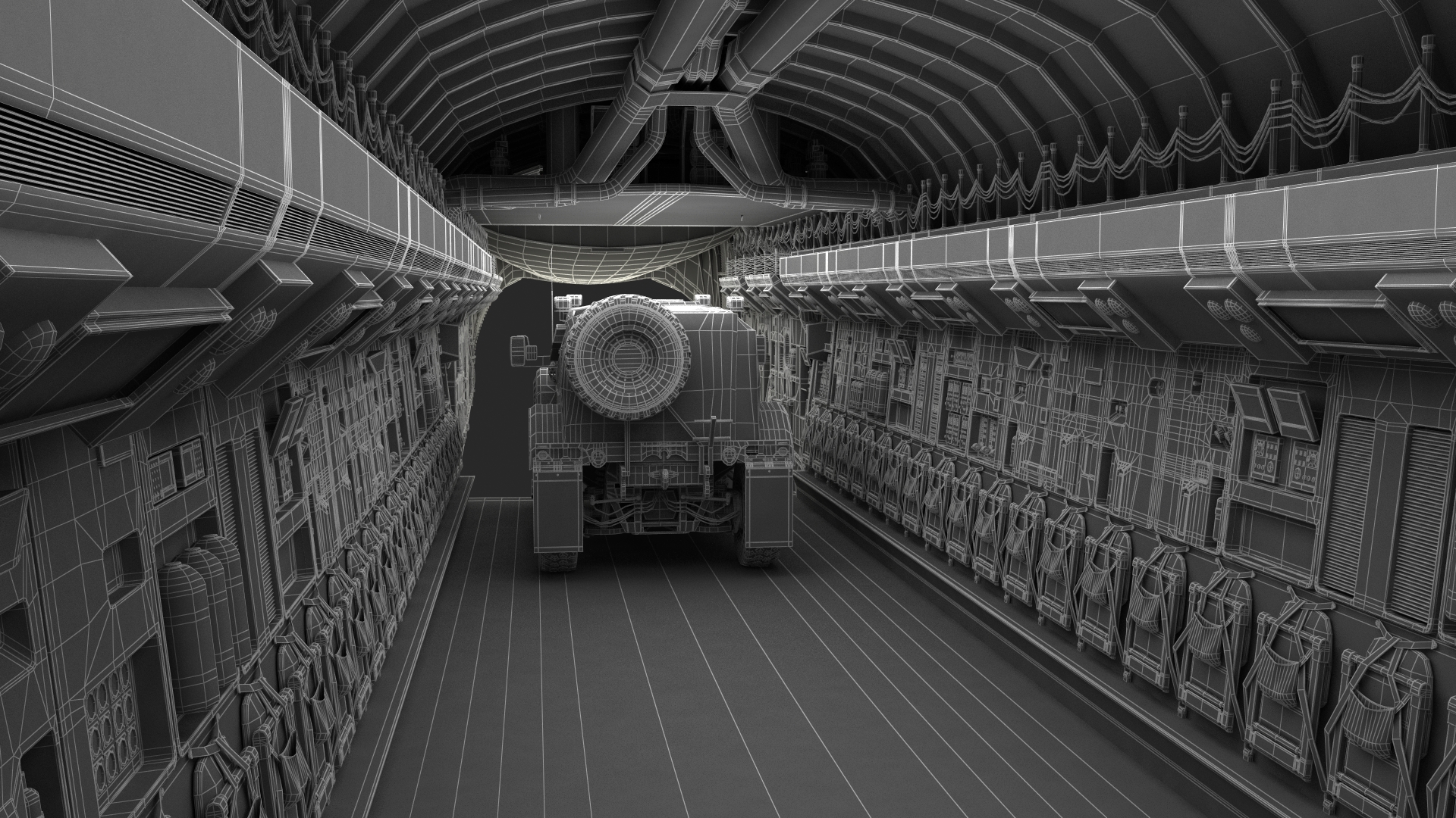 3D model C 17 Globemaster III Tactical Transport Aircraft with M1A2 Abrams Tank