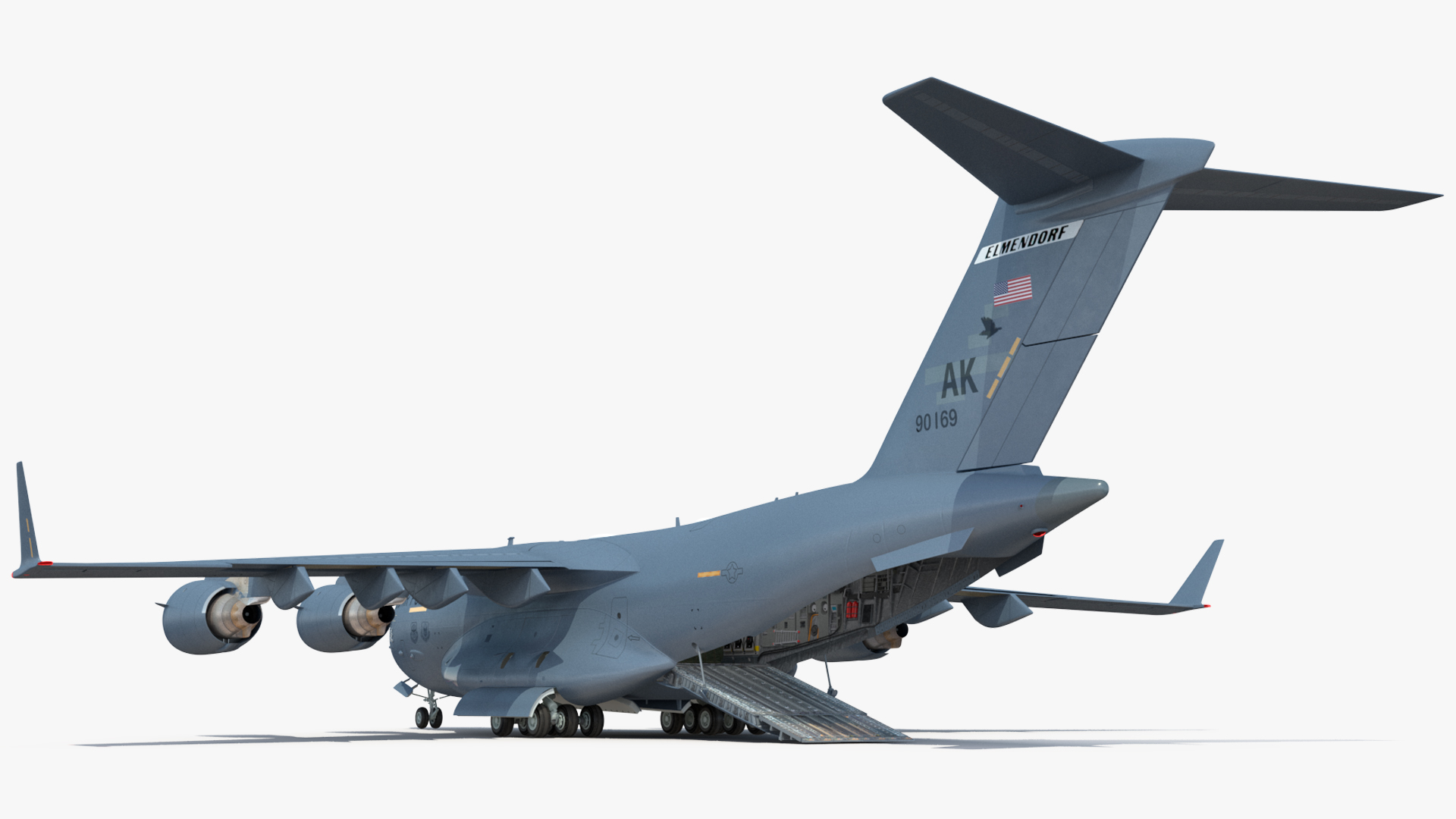 3D model C 17 Globemaster III Tactical Transport Aircraft with M1A2 Abrams Tank