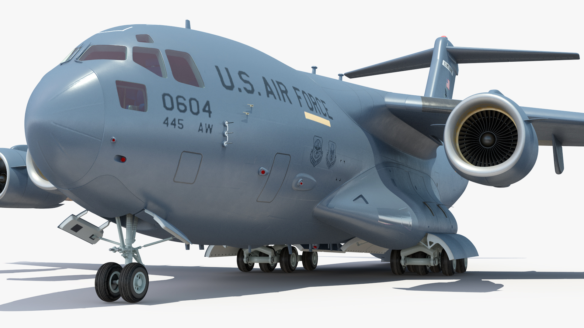 3D model C 17 Globemaster III Tactical Transport Aircraft with M1A2 Abrams Tank