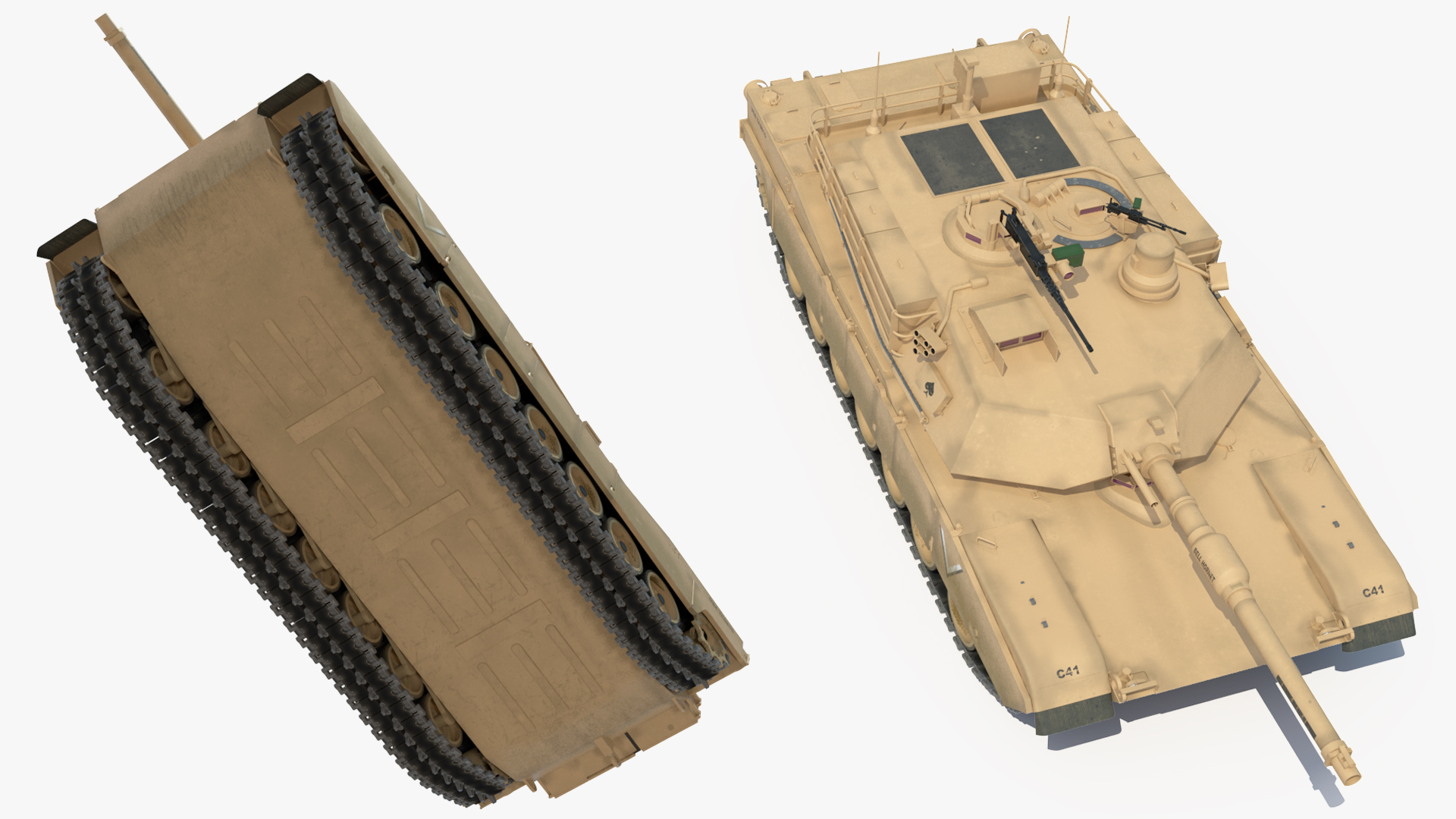 3D model C 17 Globemaster III Tactical Transport Aircraft with M1A2 Abrams Tank