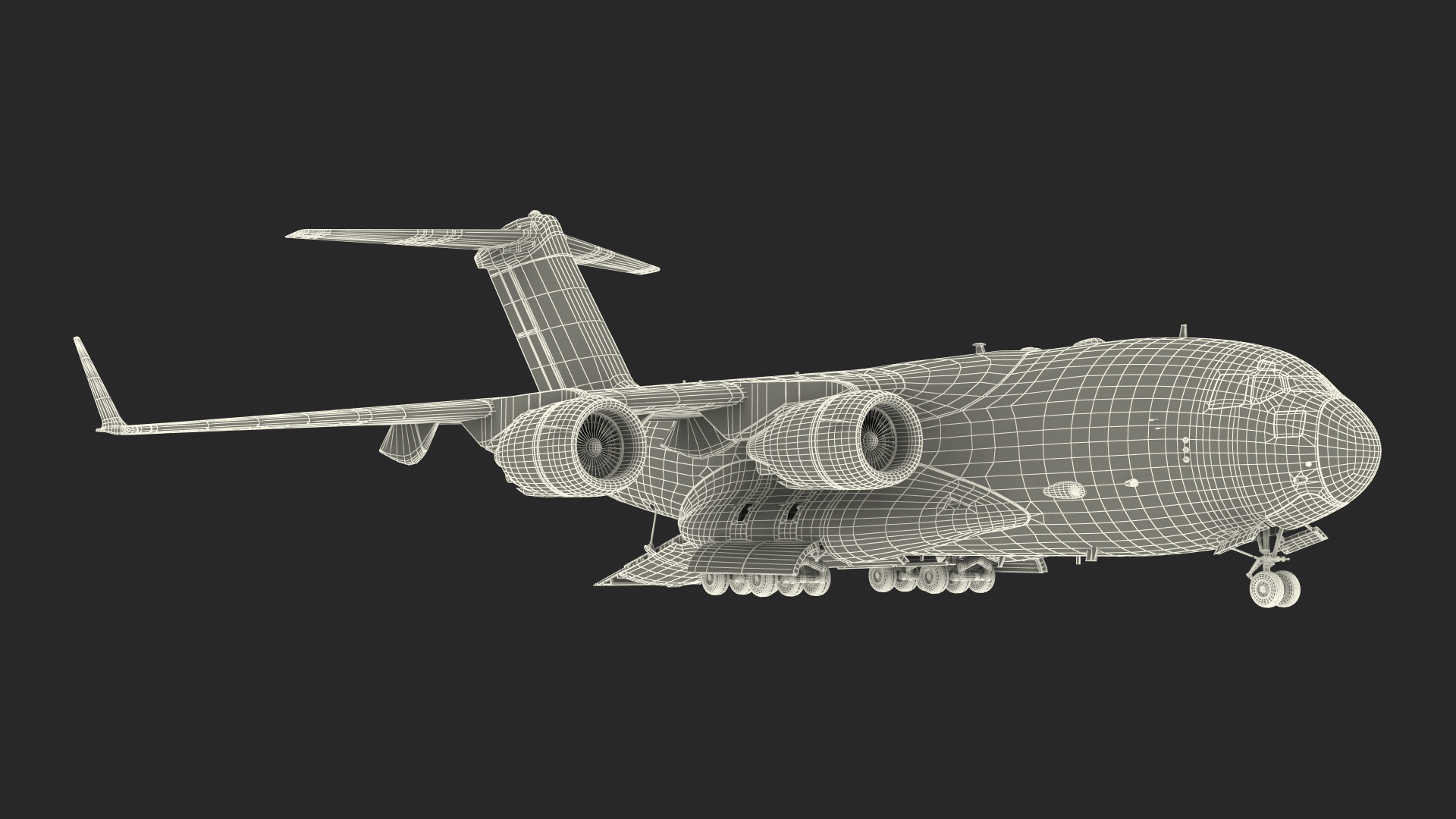 3D model C 17 Globemaster III Tactical Transport Aircraft with M1A2 Abrams Tank