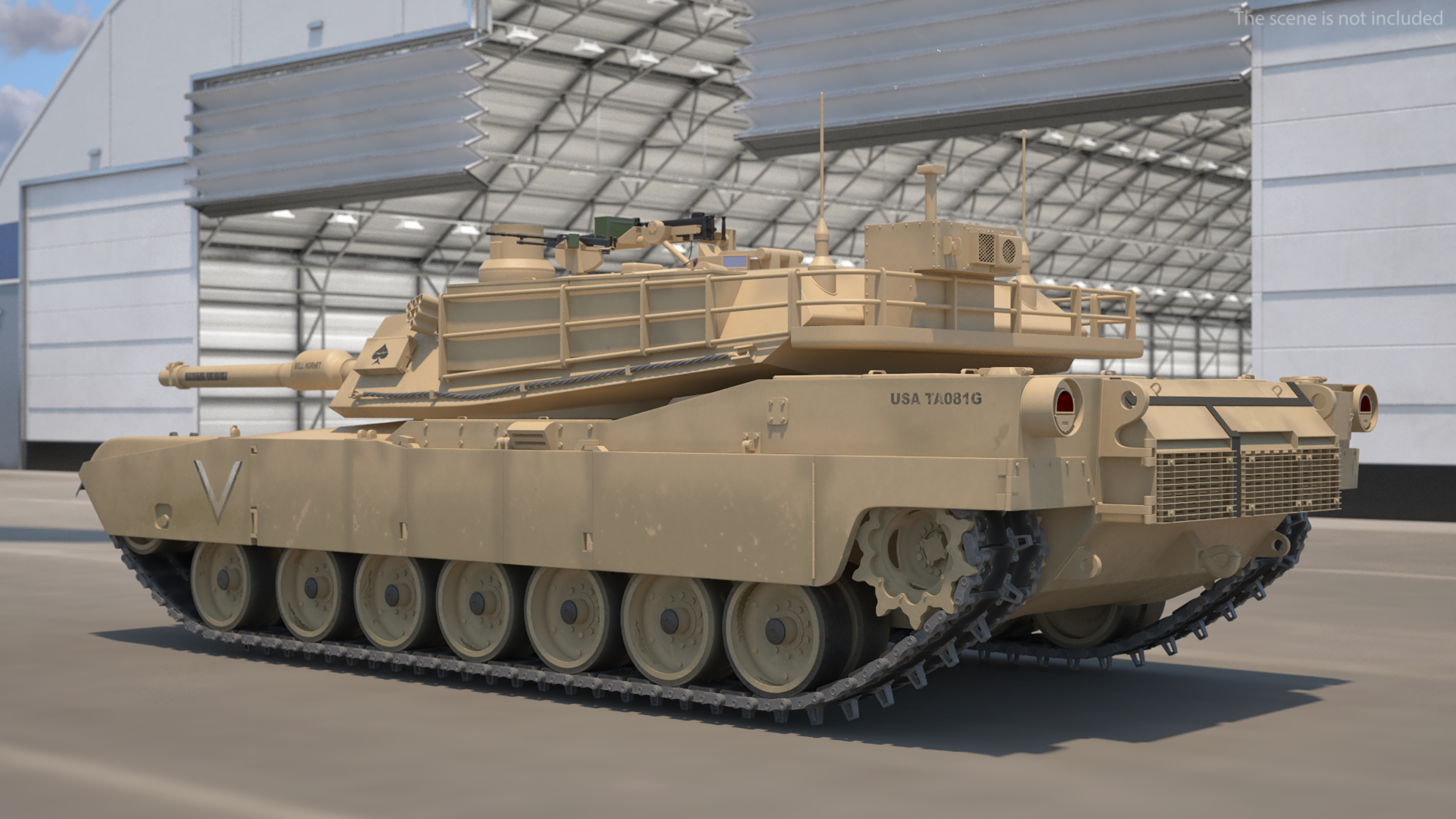 3D model C 17 Globemaster III Tactical Transport Aircraft with M1A2 Abrams Tank