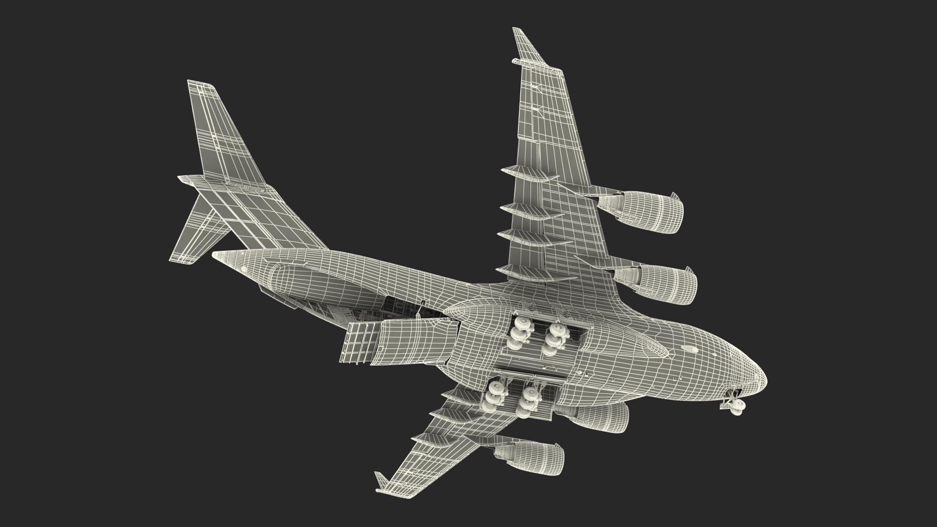 3D model C 17 Globemaster III Tactical Transport Aircraft with M1A2 Abrams Tank