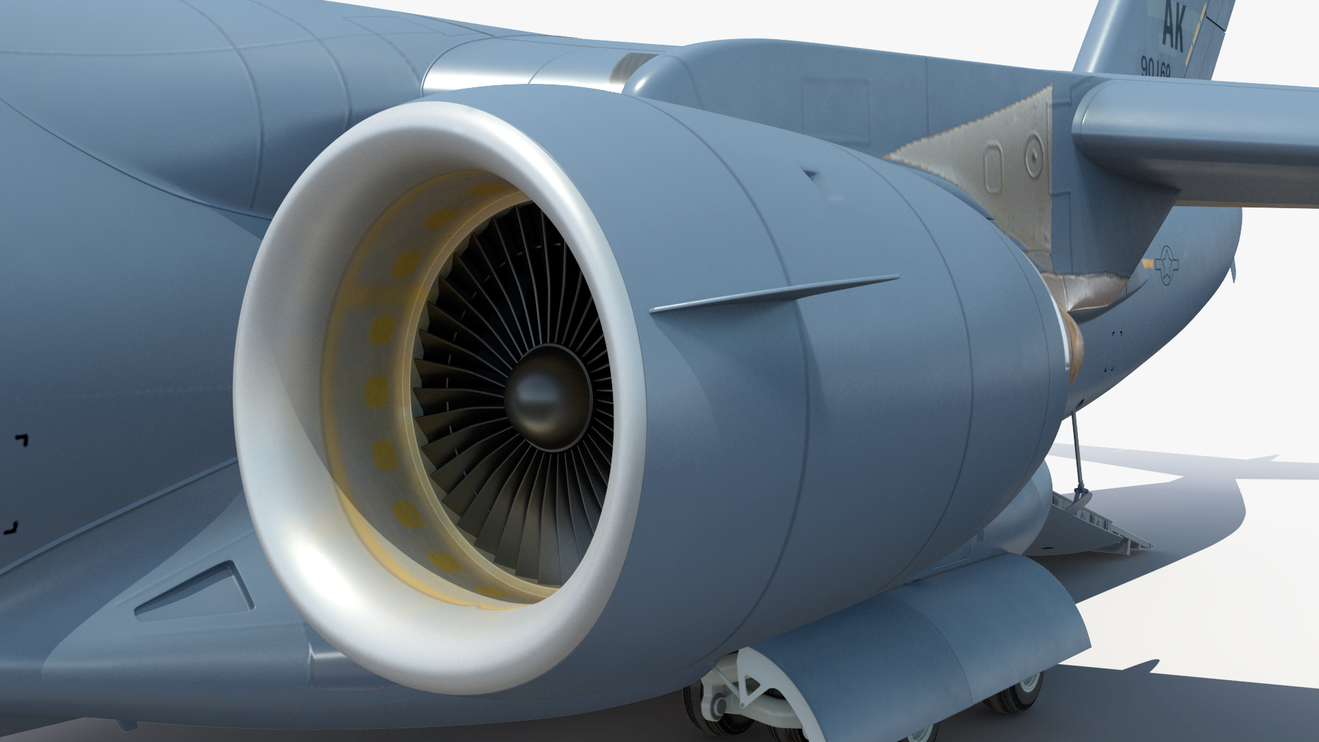 3D model C 17 Globemaster III Tactical Transport Aircraft with M1A2 Abrams Tank