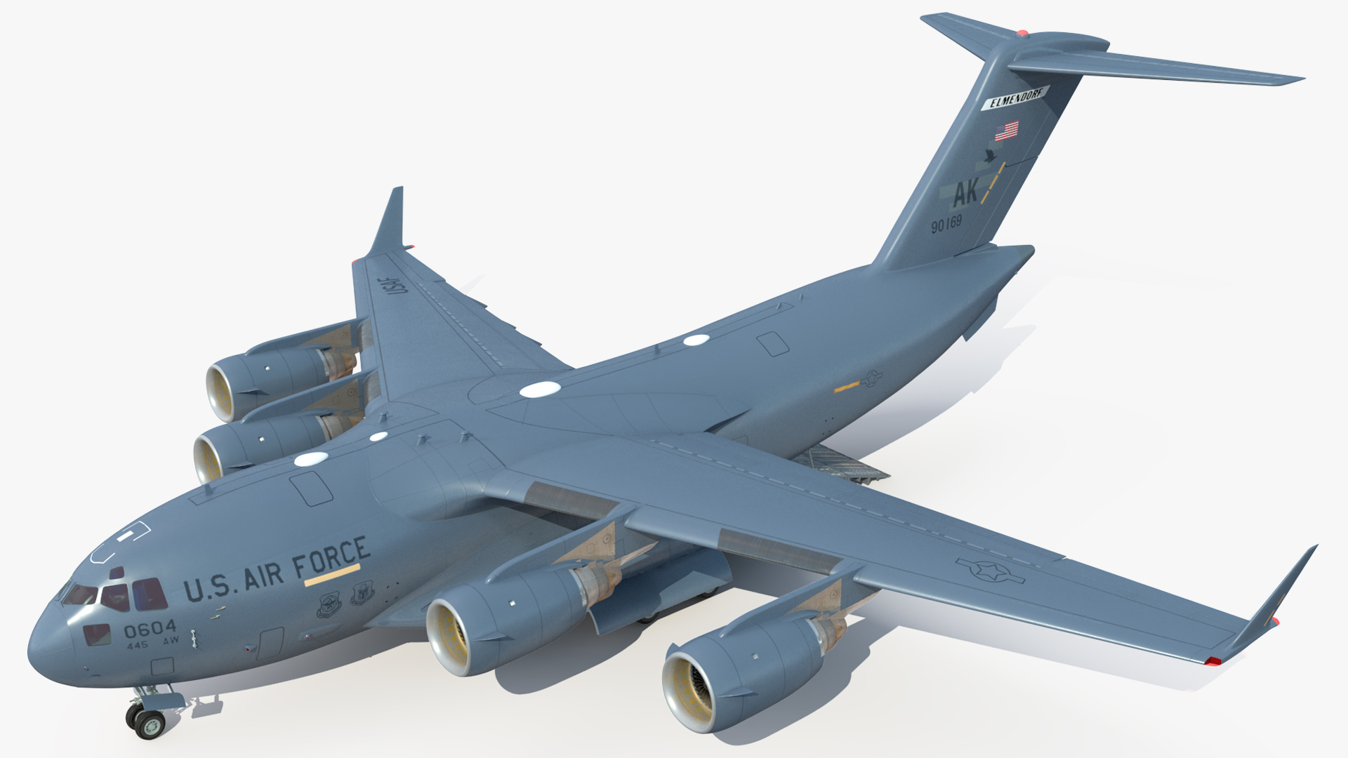 3D model C 17 Globemaster III Tactical Transport Aircraft with M1A2 Abrams Tank