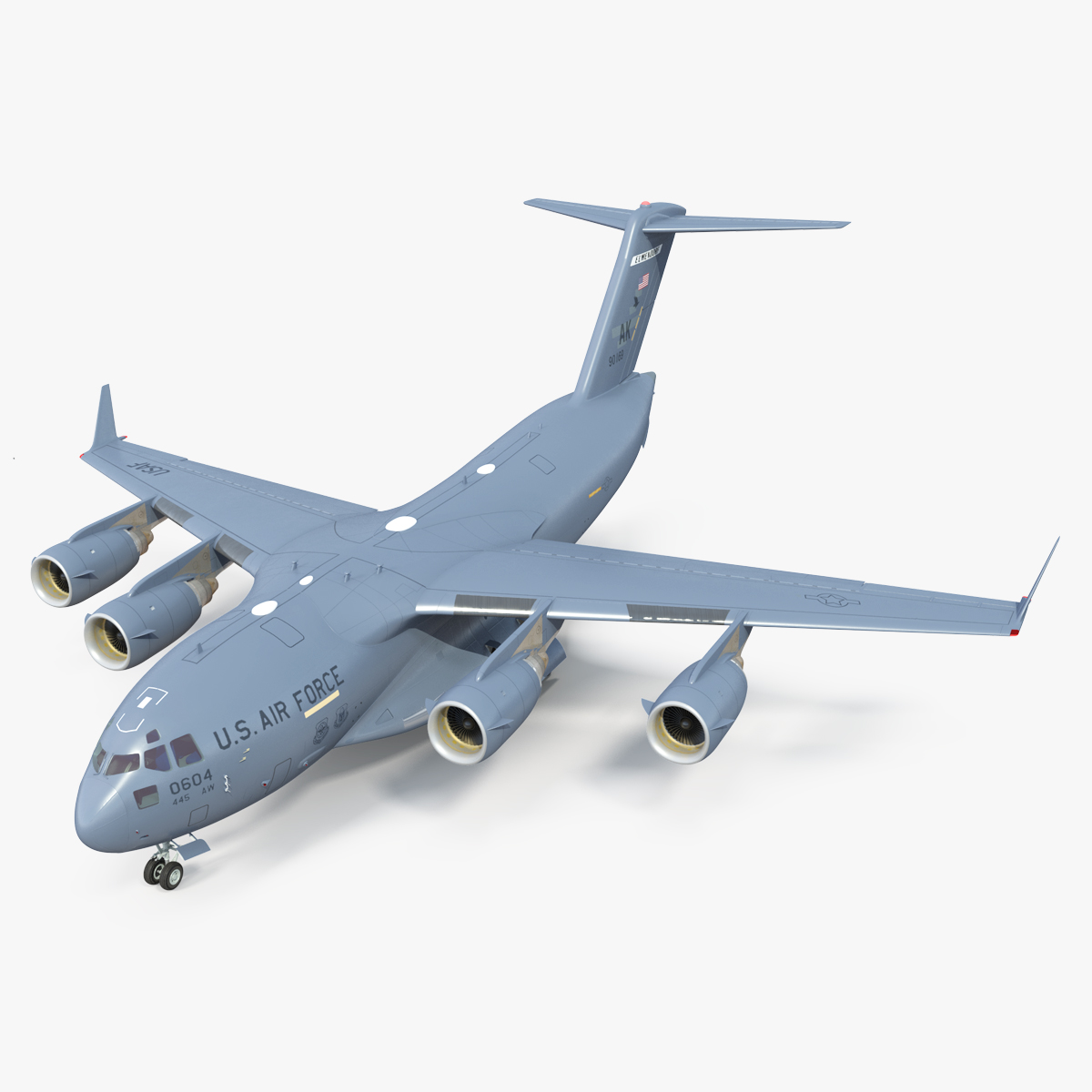 3D model C 17 Globemaster III Tactical Transport Aircraft with M1A2 Abrams Tank