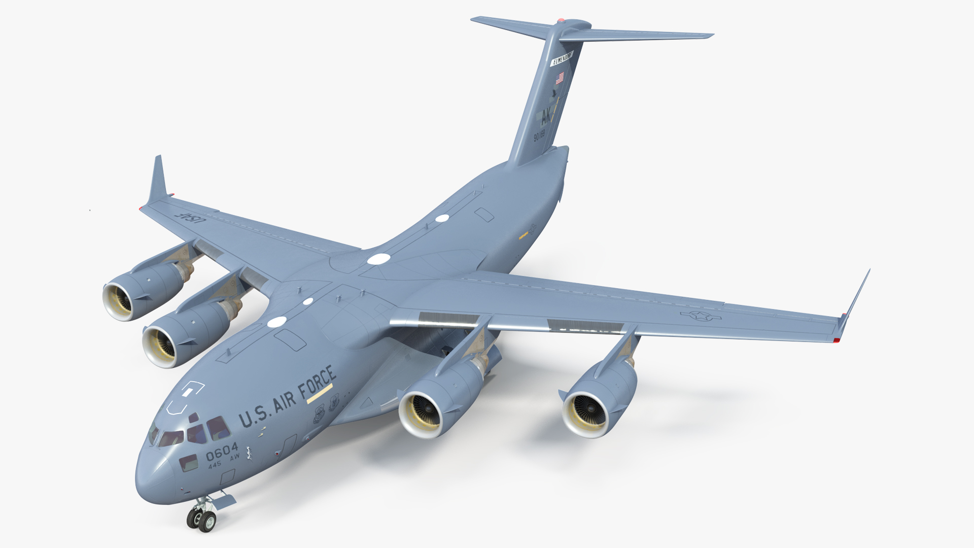 3D model C 17 Globemaster III Tactical Transport Aircraft with M1A2 Abrams Tank