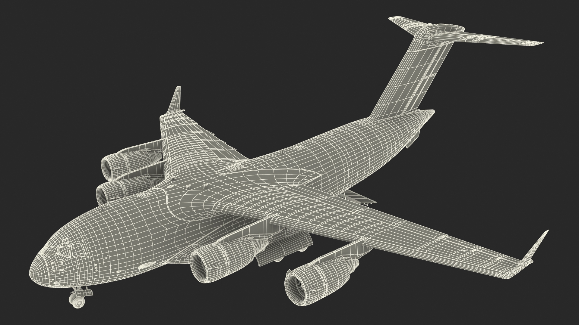 3D model C 17 Globemaster III Tactical Transport Aircraft with M1A2 Abrams Tank