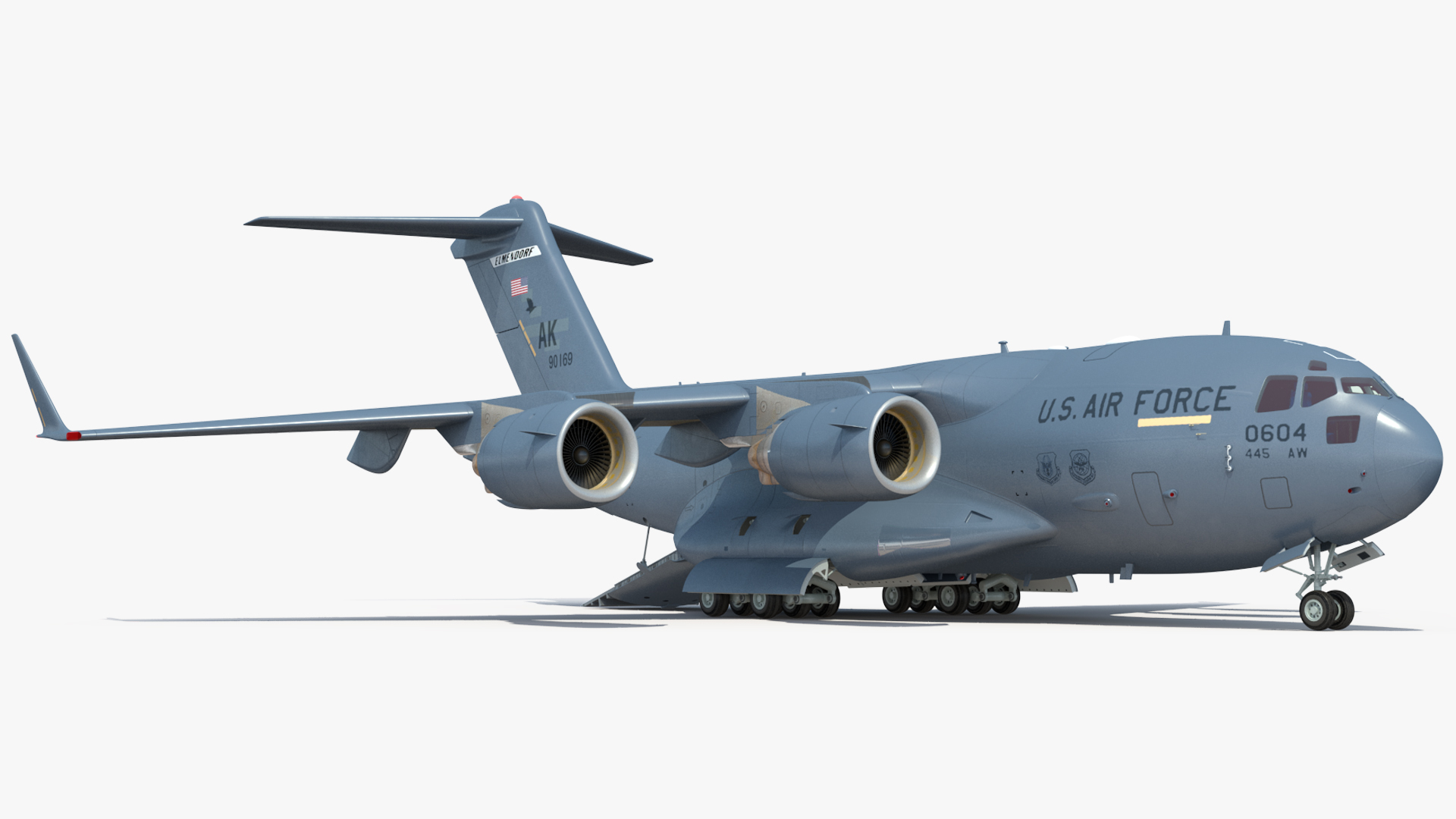 3D model C 17 Globemaster III Tactical Transport Aircraft with M1A2 Abrams Tank