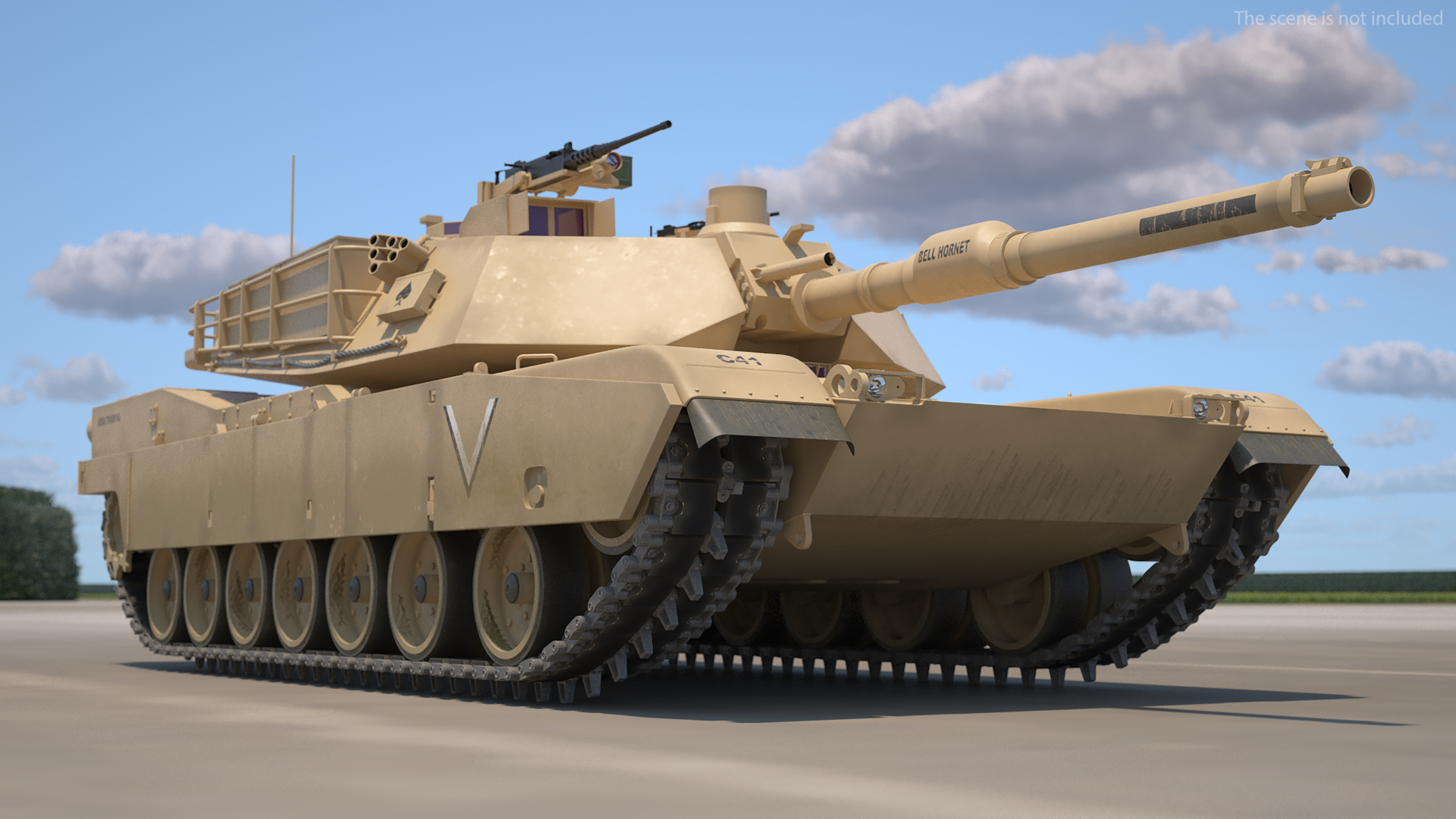 3D model C 17 Globemaster III Tactical Transport Aircraft with M1A2 Abrams Tank