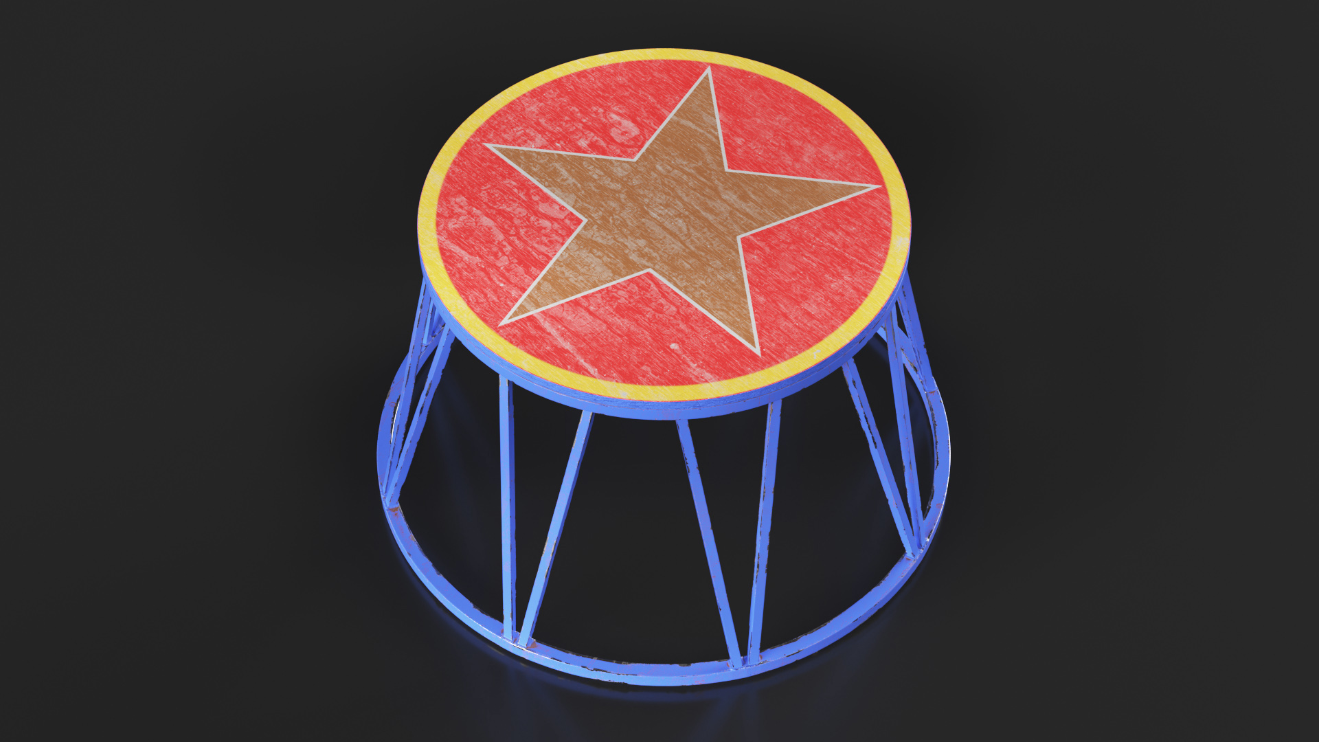 3D Vintage Circus Pedestal model