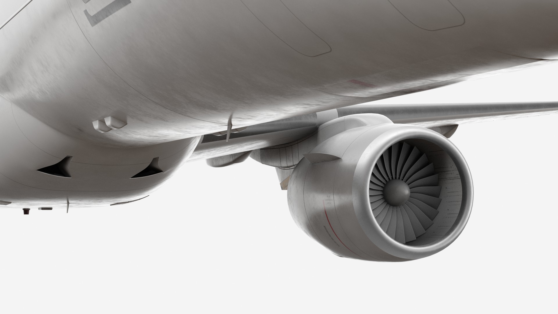 3D Mitsubishi SpaceJet M90 Retracted Landing Gear