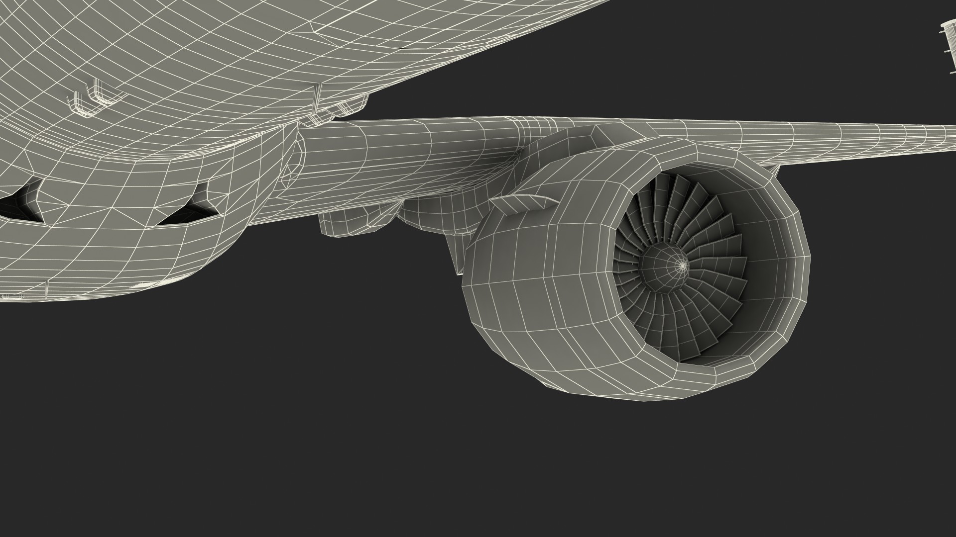 3D Mitsubishi SpaceJet M90 Retracted Landing Gear