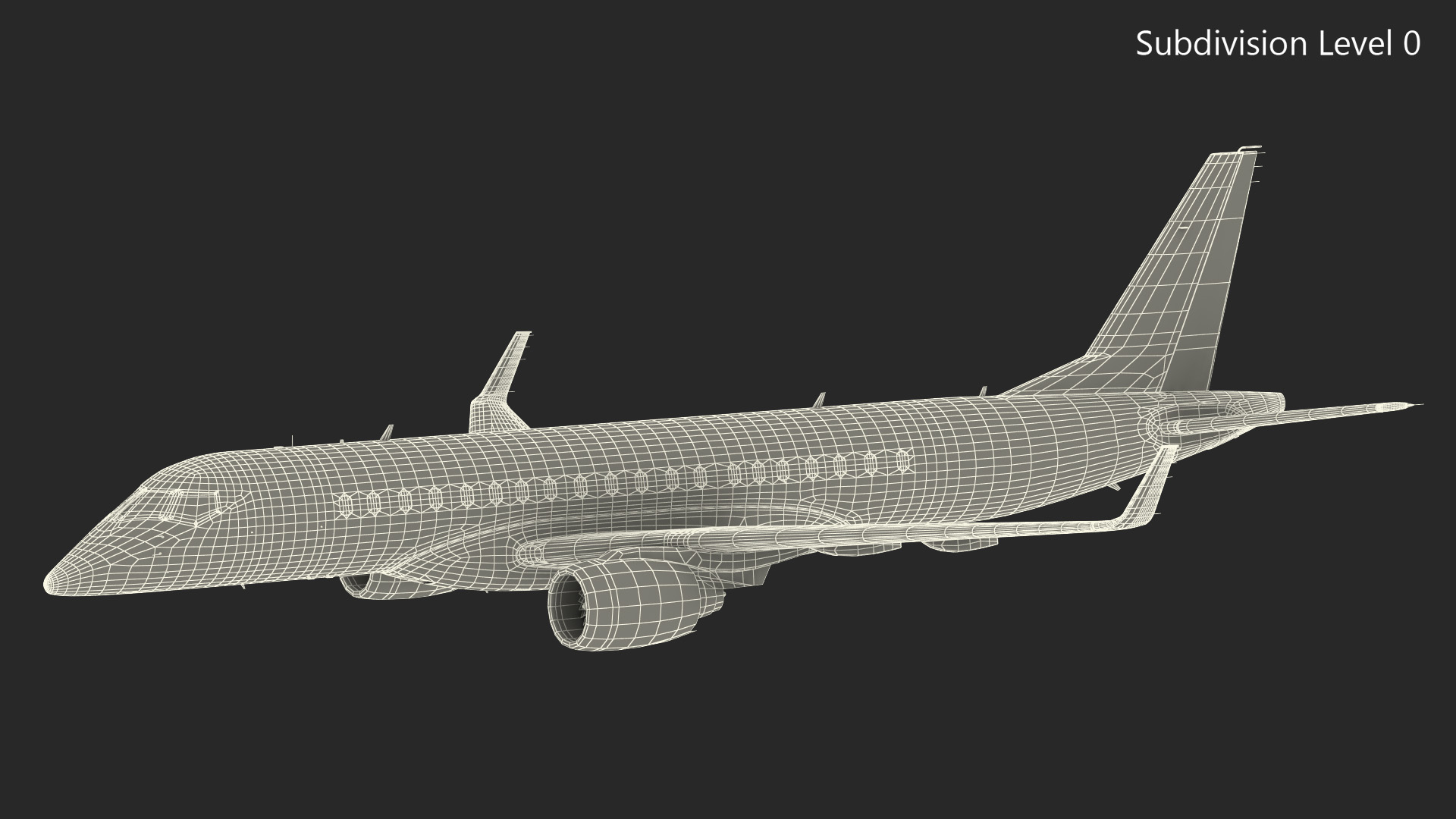 3D Mitsubishi SpaceJet M90 Retracted Landing Gear
