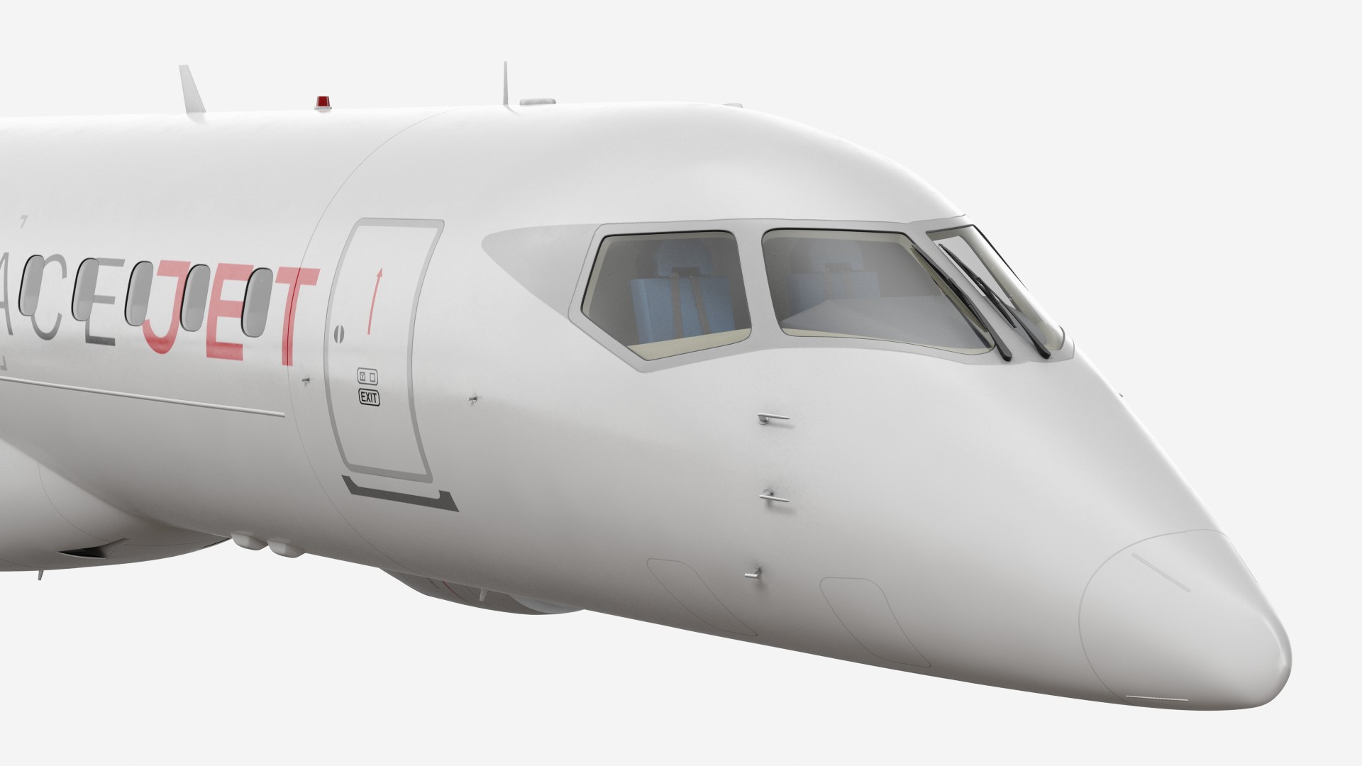 3D Mitsubishi SpaceJet M90 Retracted Landing Gear