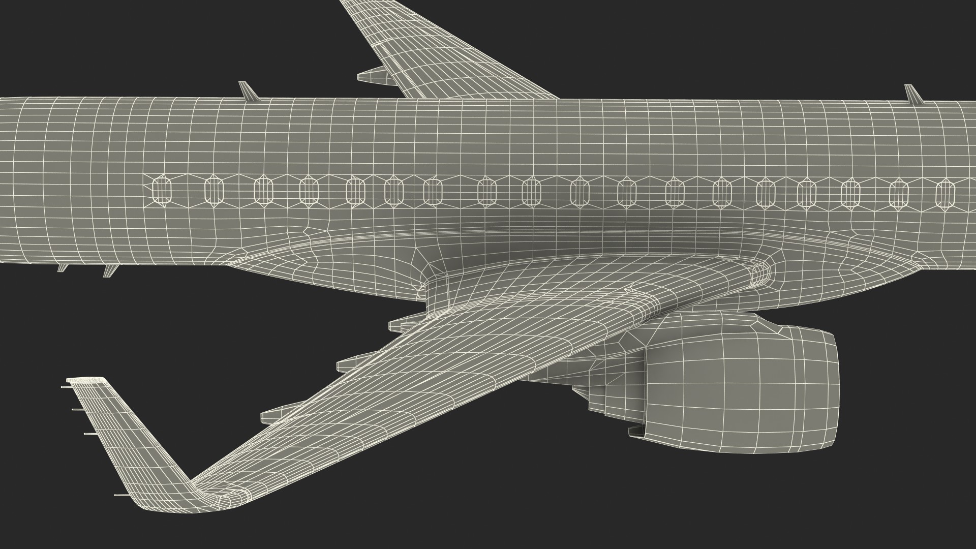 3D Mitsubishi SpaceJet M90 Retracted Landing Gear