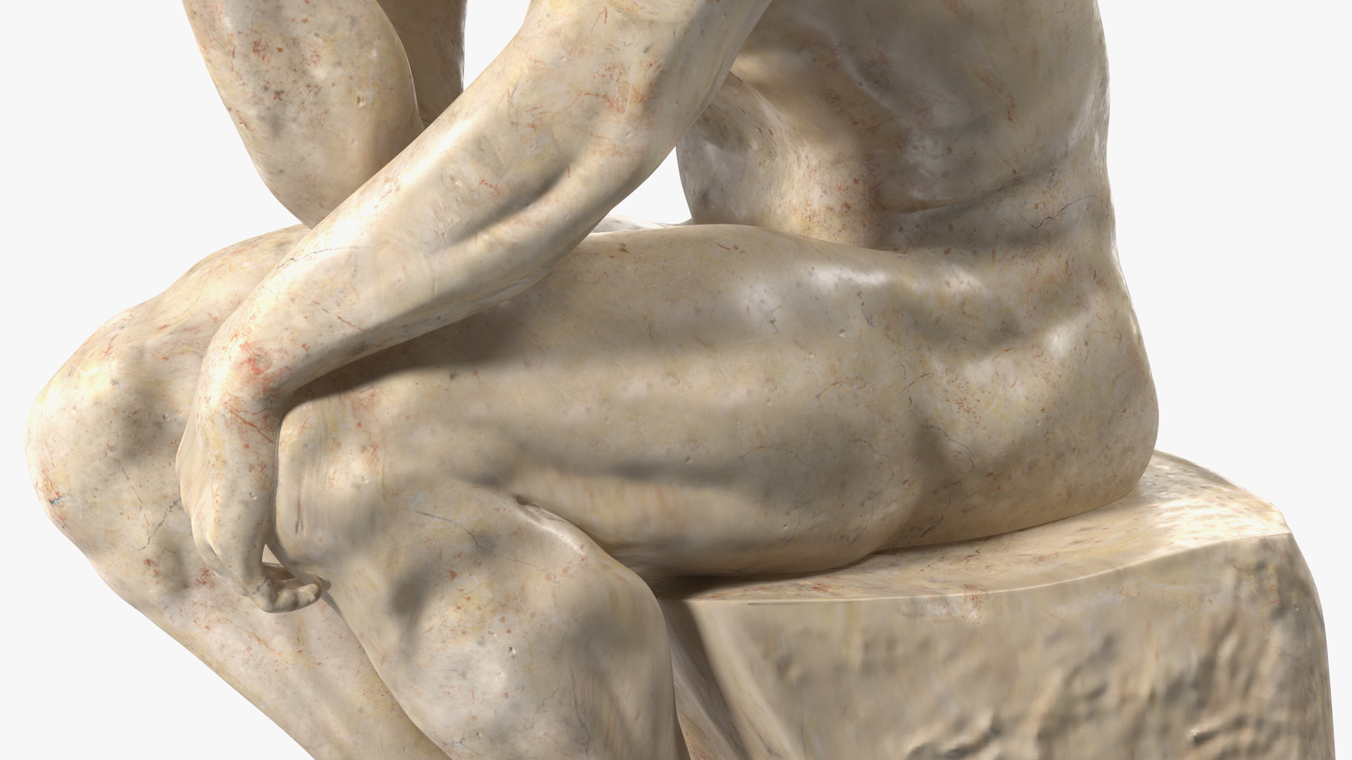 3D The Thinker Statue Marble for 3D Print model