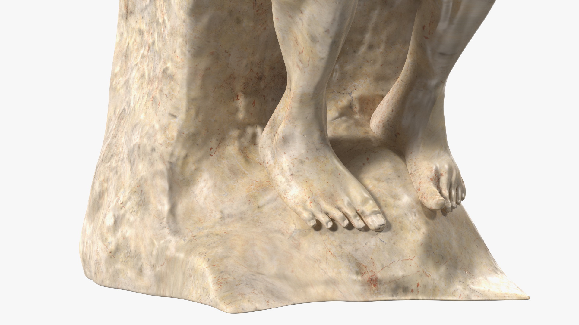 3D The Thinker Statue Marble for 3D Print model