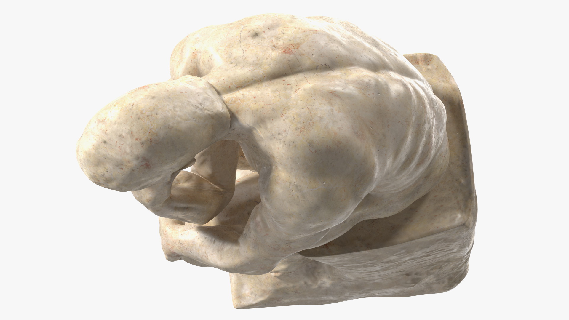 3D The Thinker Statue Marble for 3D Print model