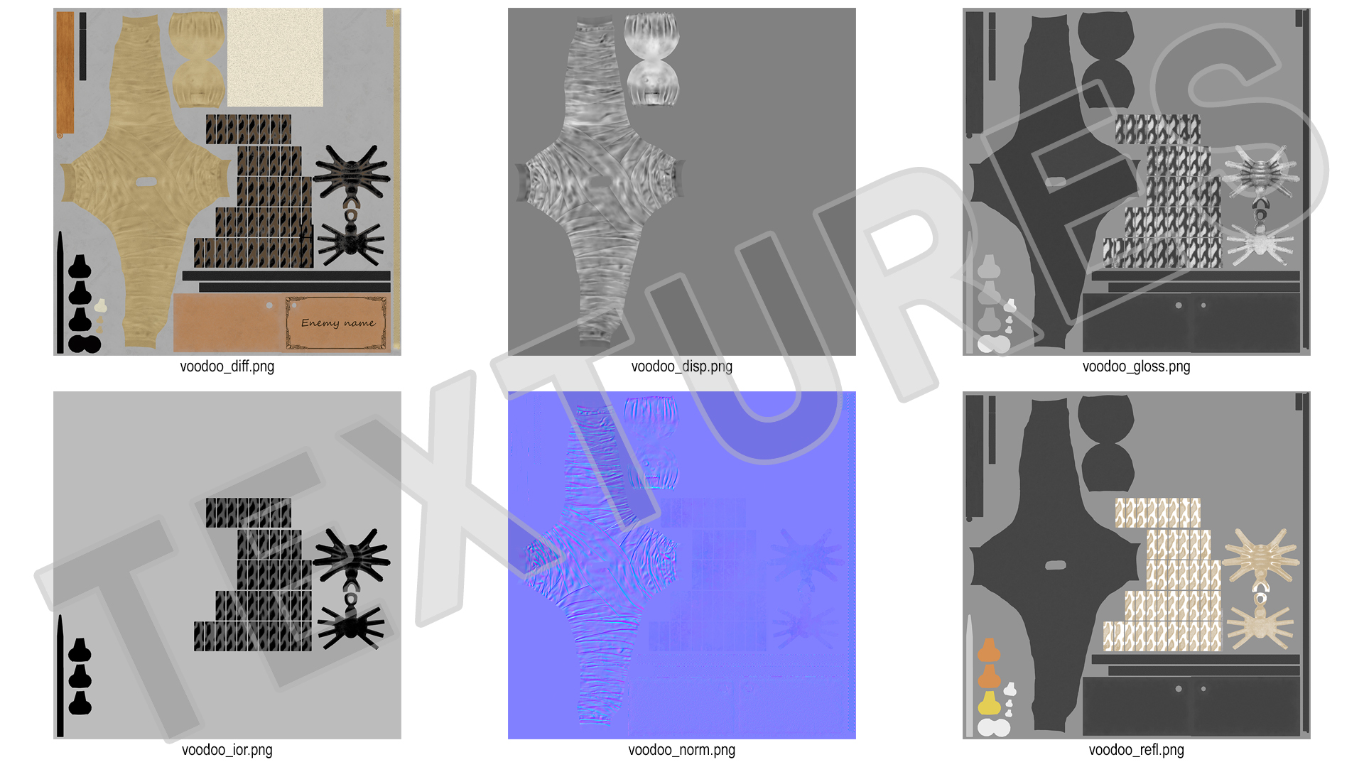 Traditional Voodoo Doll White 3D model