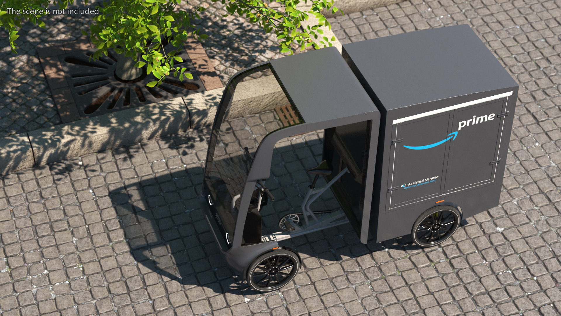 3D EAV Cargo Delivery Bike Amazon Rigged for Cinema 4D