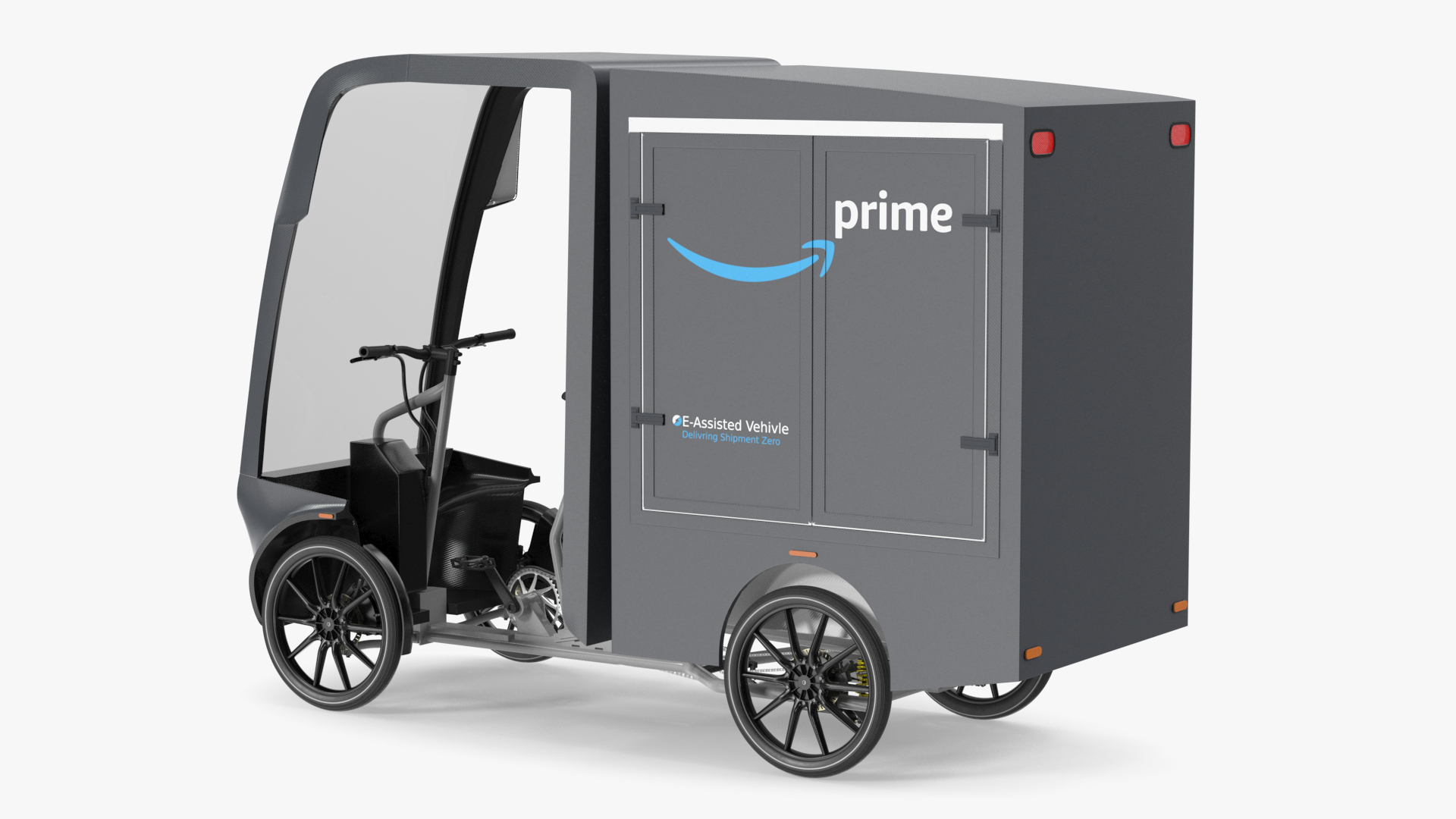 3D EAV Cargo Delivery Bike Amazon Rigged for Cinema 4D