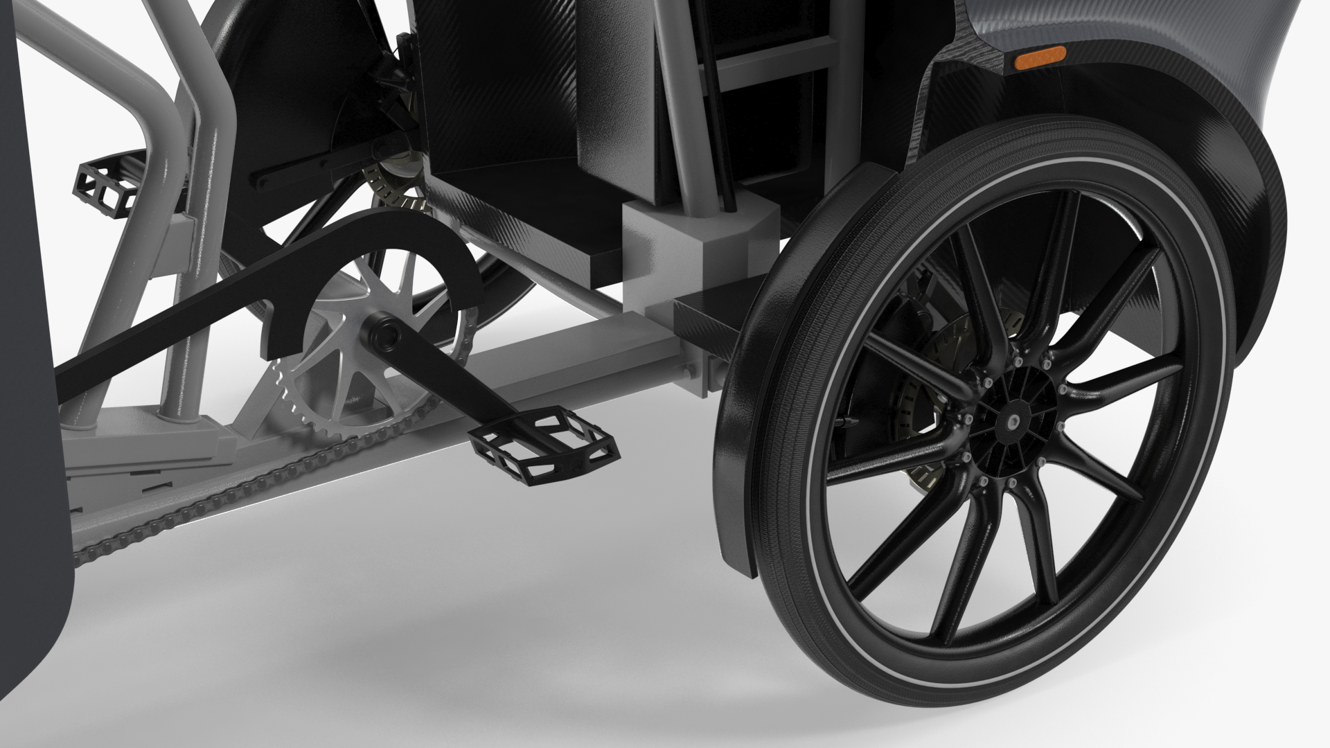 3D EAV Cargo Delivery Bike Amazon Rigged for Cinema 4D