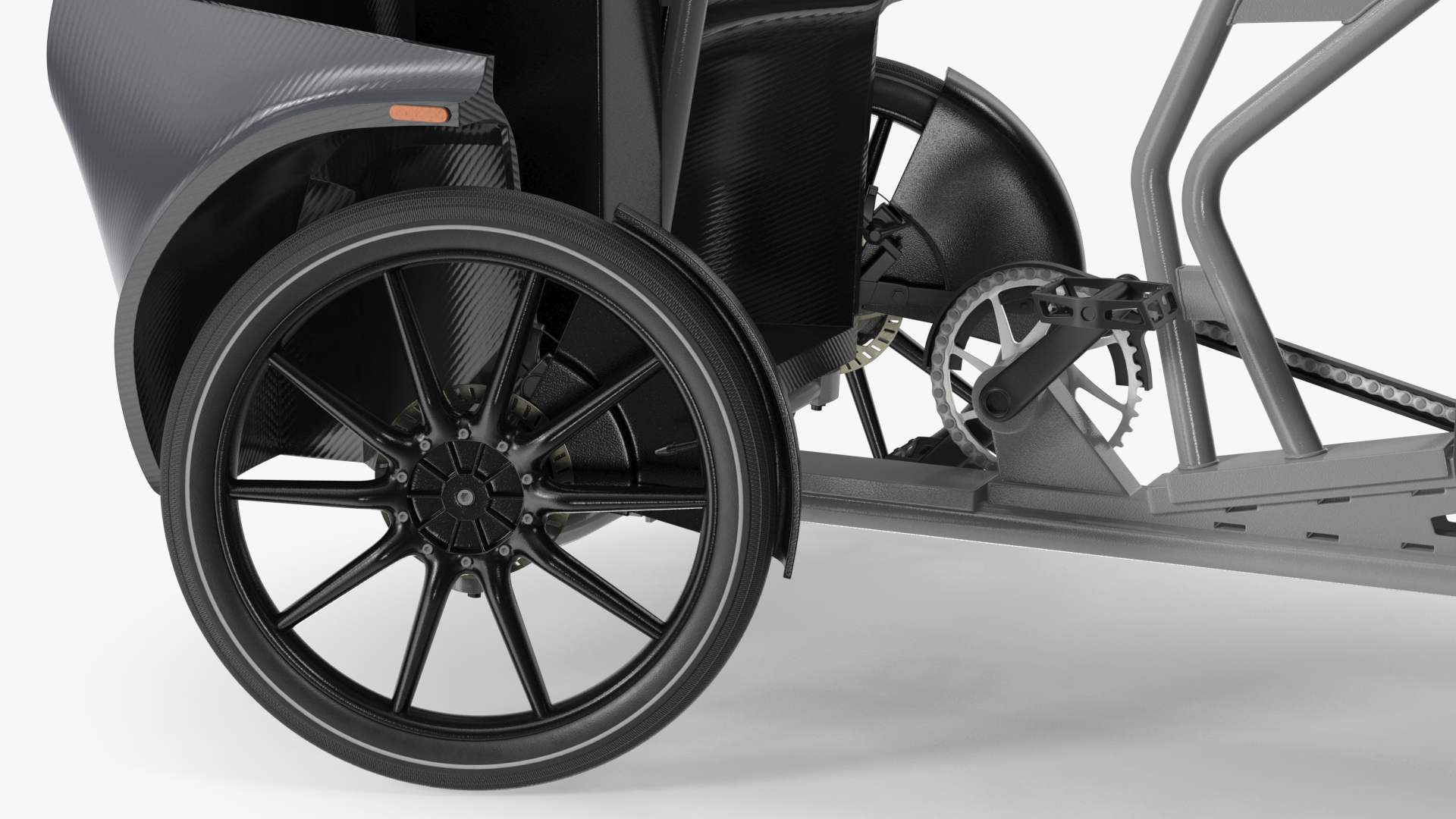 3D EAV Cargo Delivery Bike Amazon Rigged for Cinema 4D