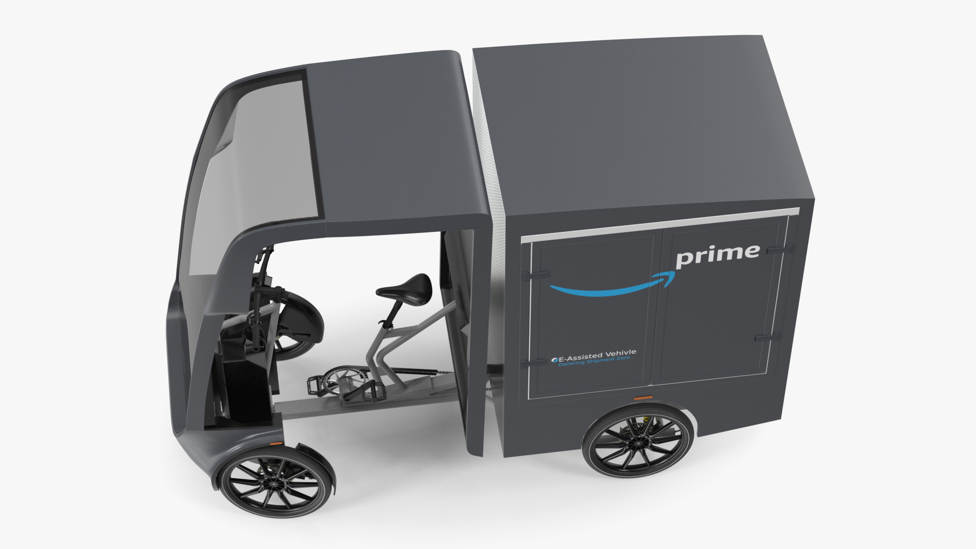 3D EAV Cargo Delivery Bike Amazon Rigged for Cinema 4D