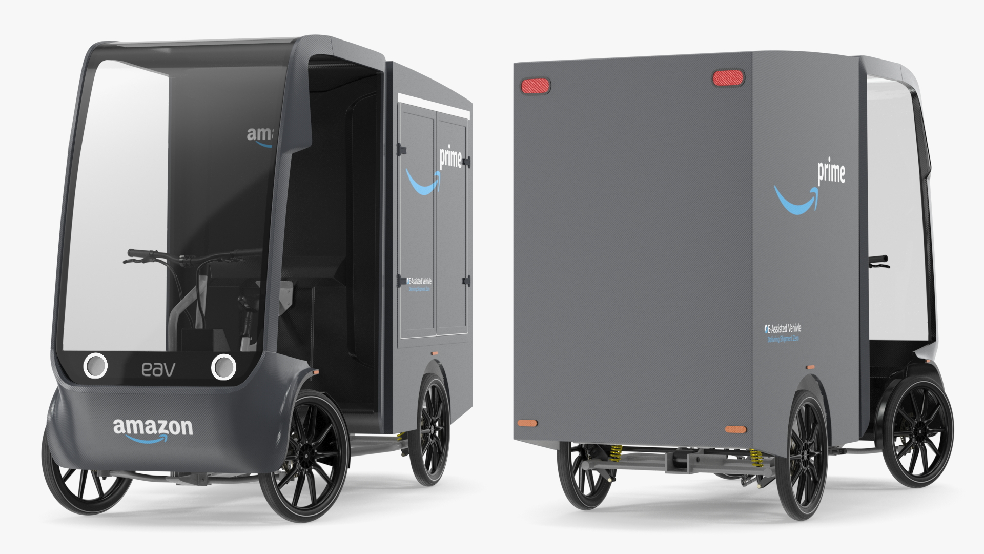 3D EAV Cargo Delivery Bike Amazon Rigged for Cinema 4D