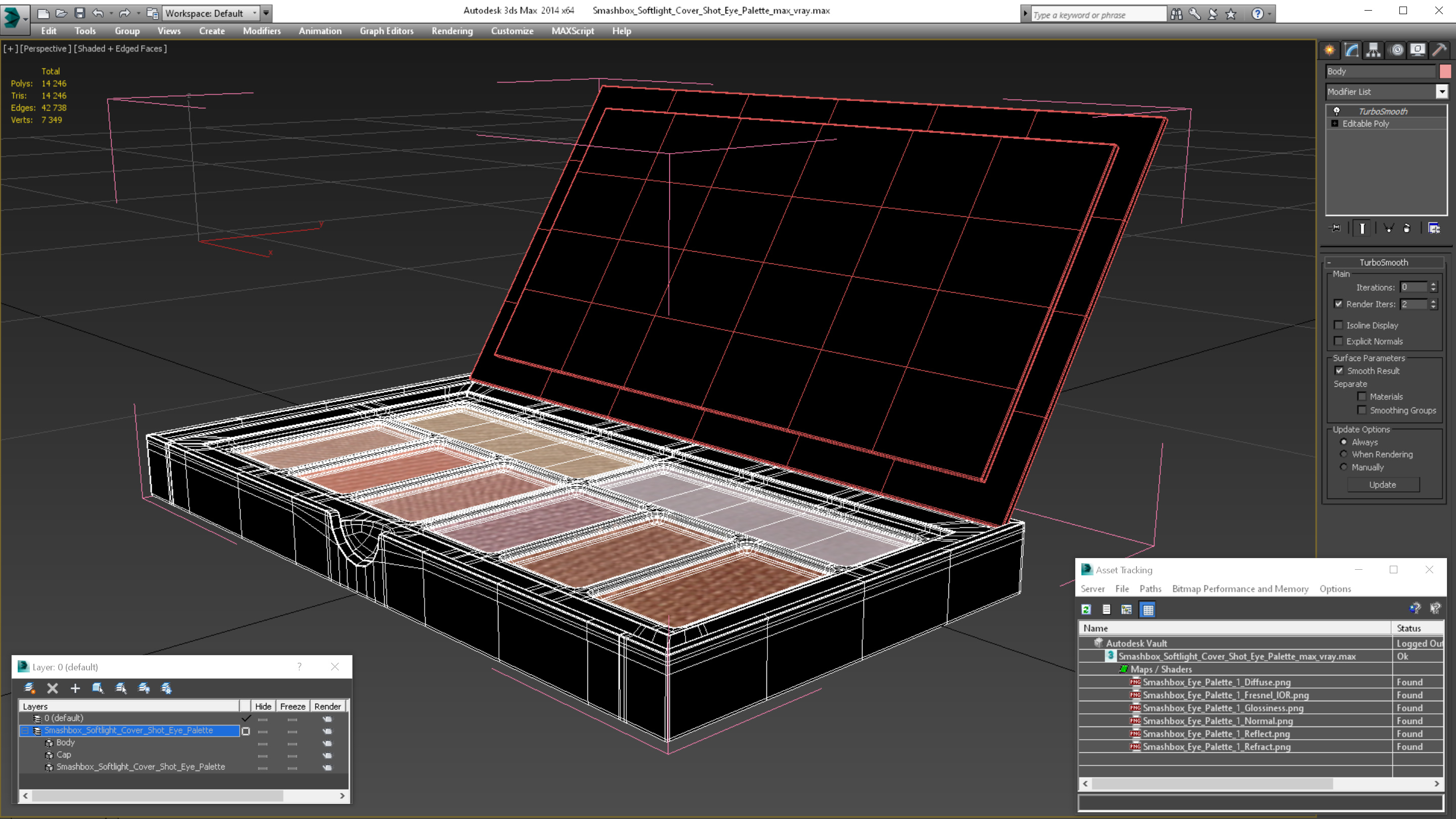 3D Smashbox Softlight Cover Shot Eye Palette