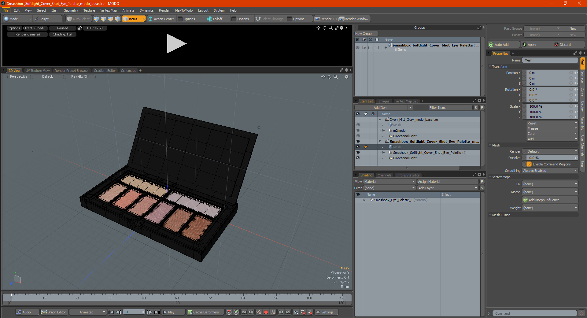 3D Smashbox Softlight Cover Shot Eye Palette