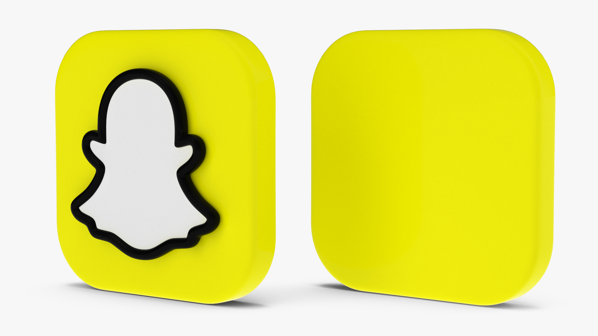 3D Snapchat Social Media Icon