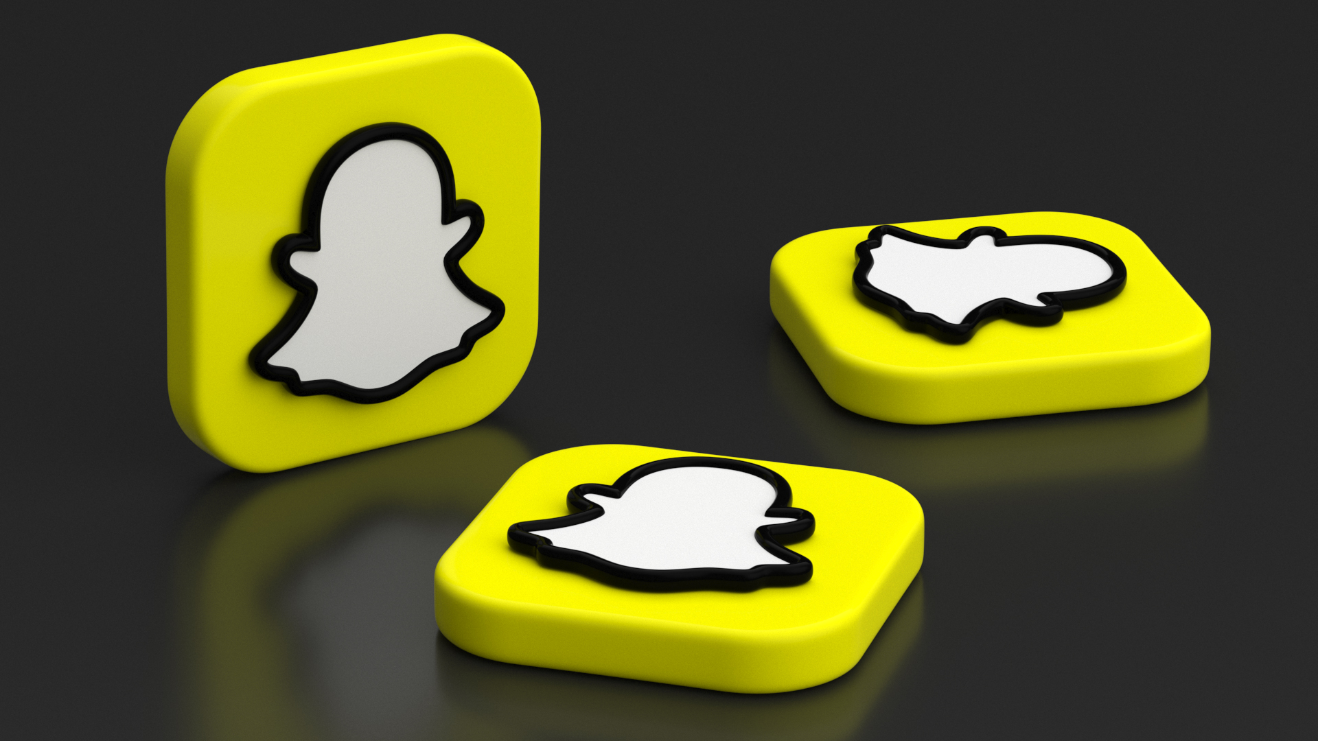 3D Snapchat Social Media Icon