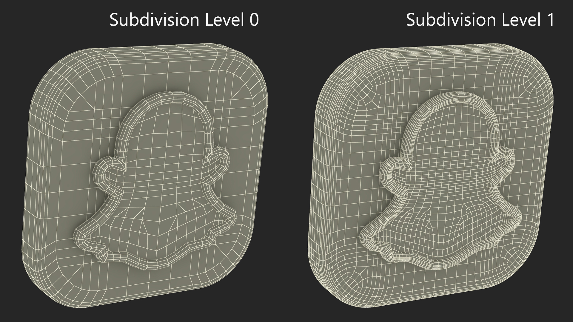 3D Snapchat Social Media Icon