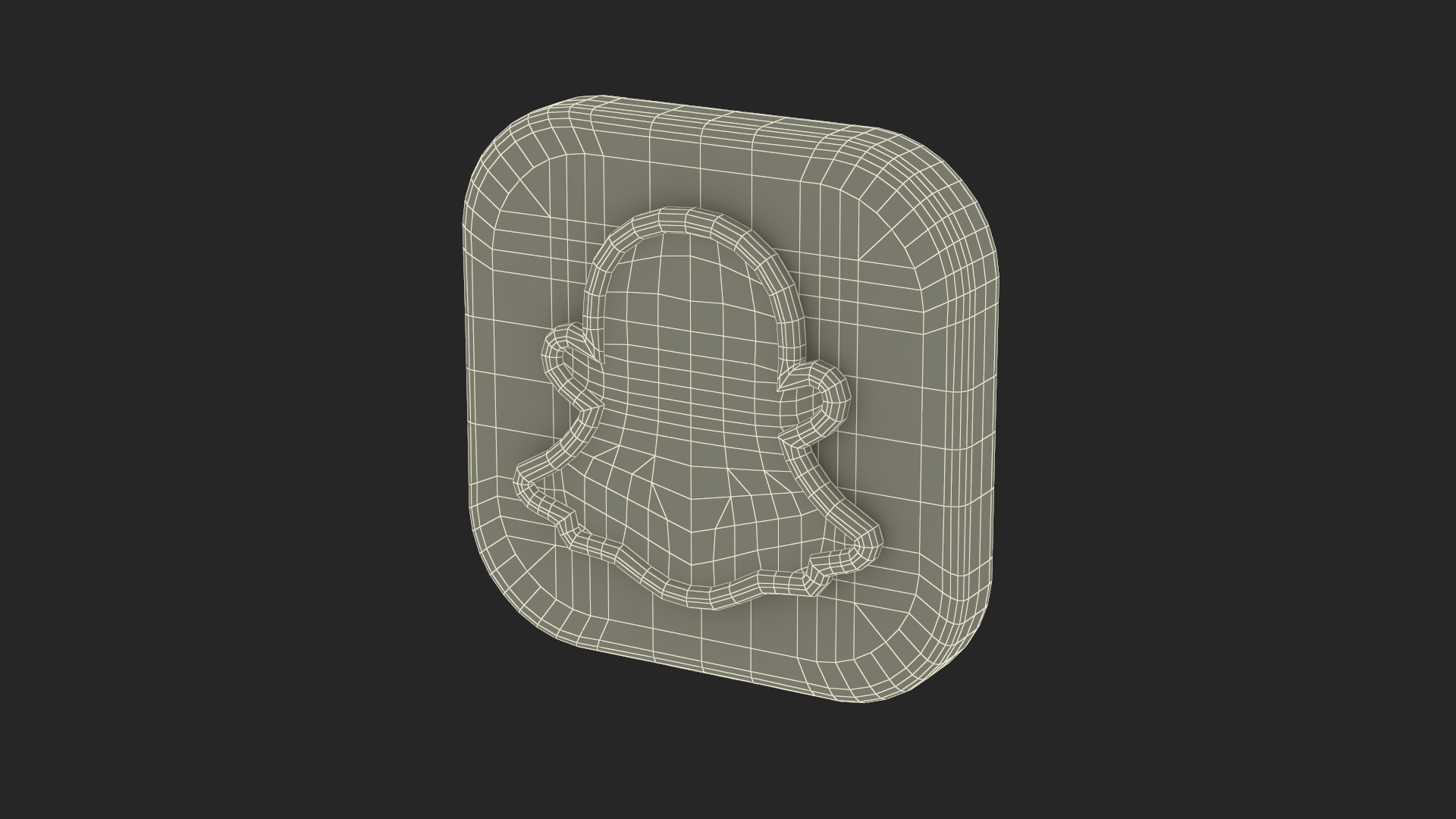 3D Snapchat Social Media Icon