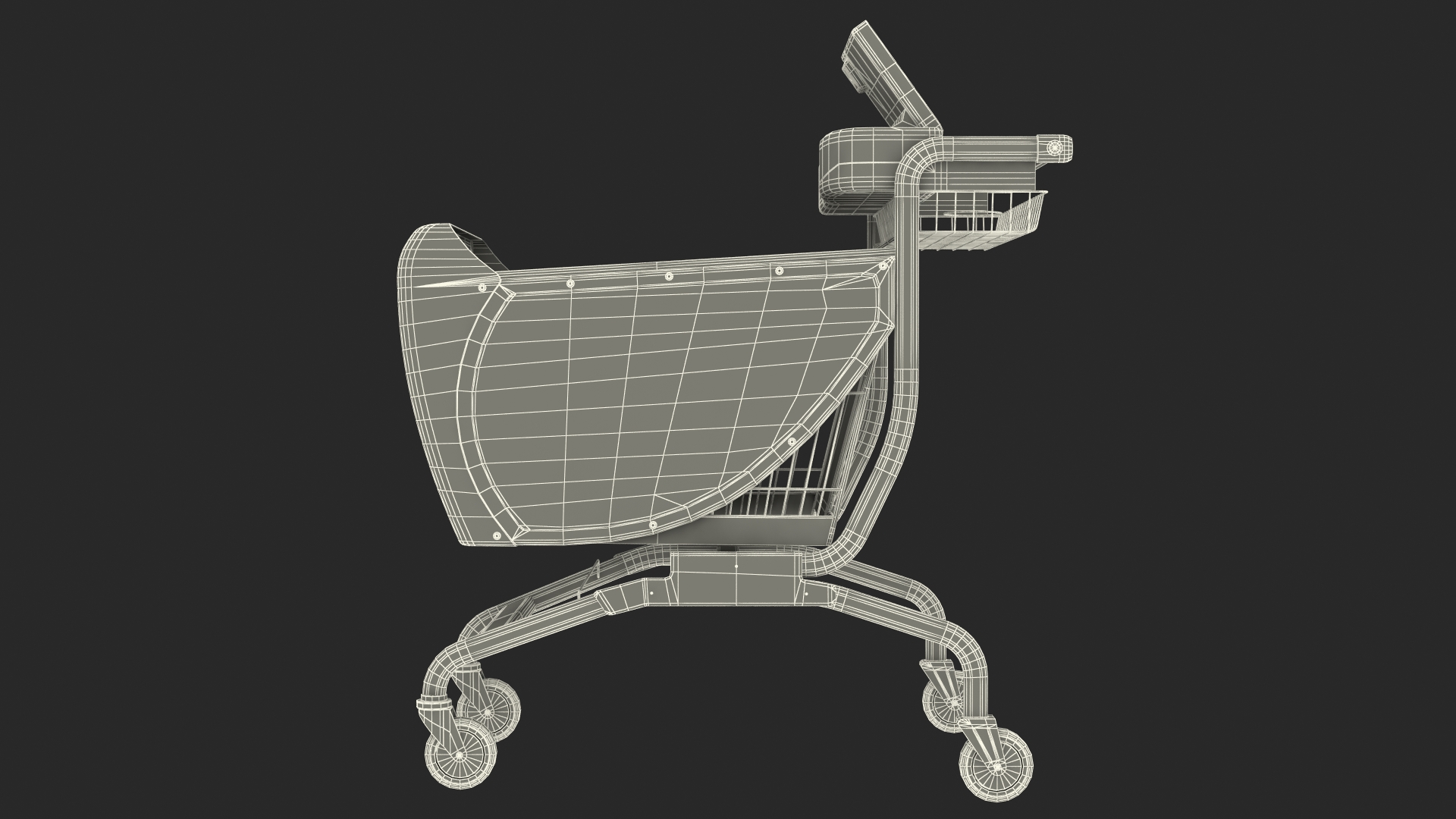 Smart Shopping Cart 3D model