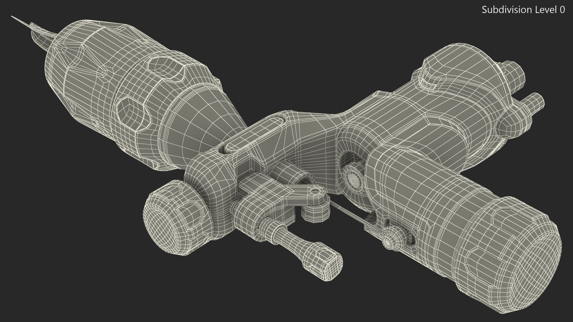 3D Dragonhawk Raven Rotary Tattoo Machine Gray model