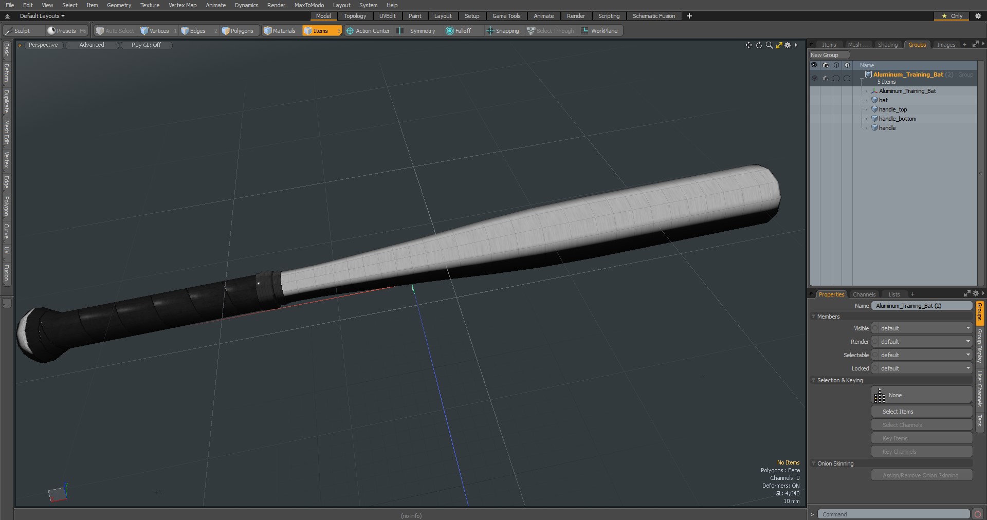 3D Aluminum Training Bat