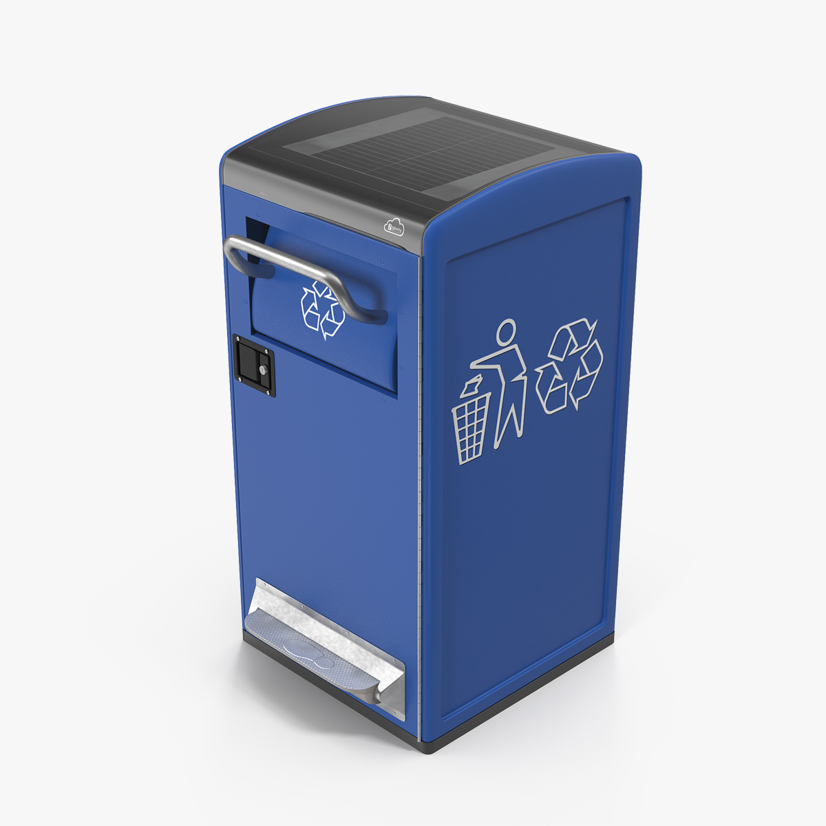 Modern Solar Recycling Bin, view 4