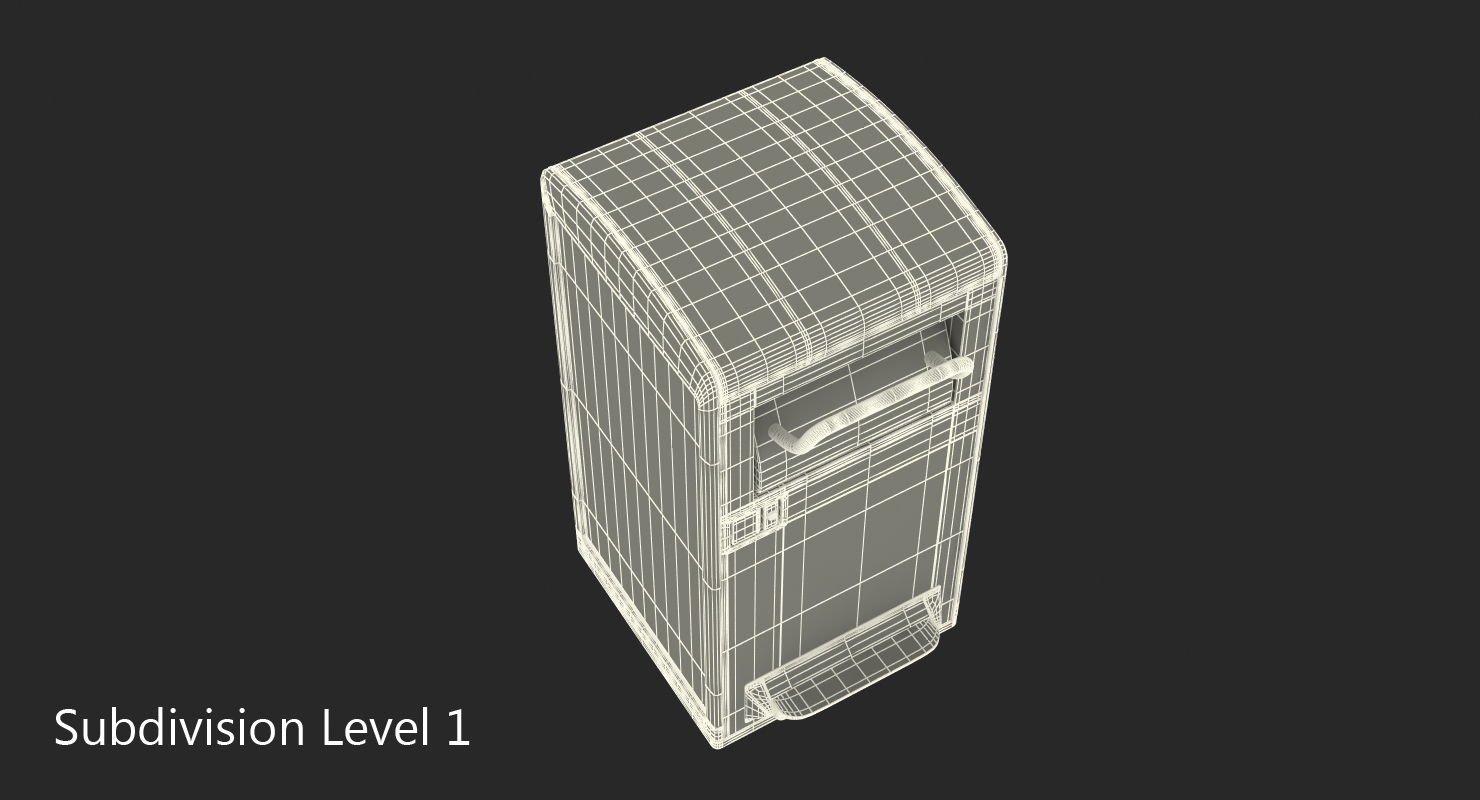 3D Modern Solar Recycling Bin