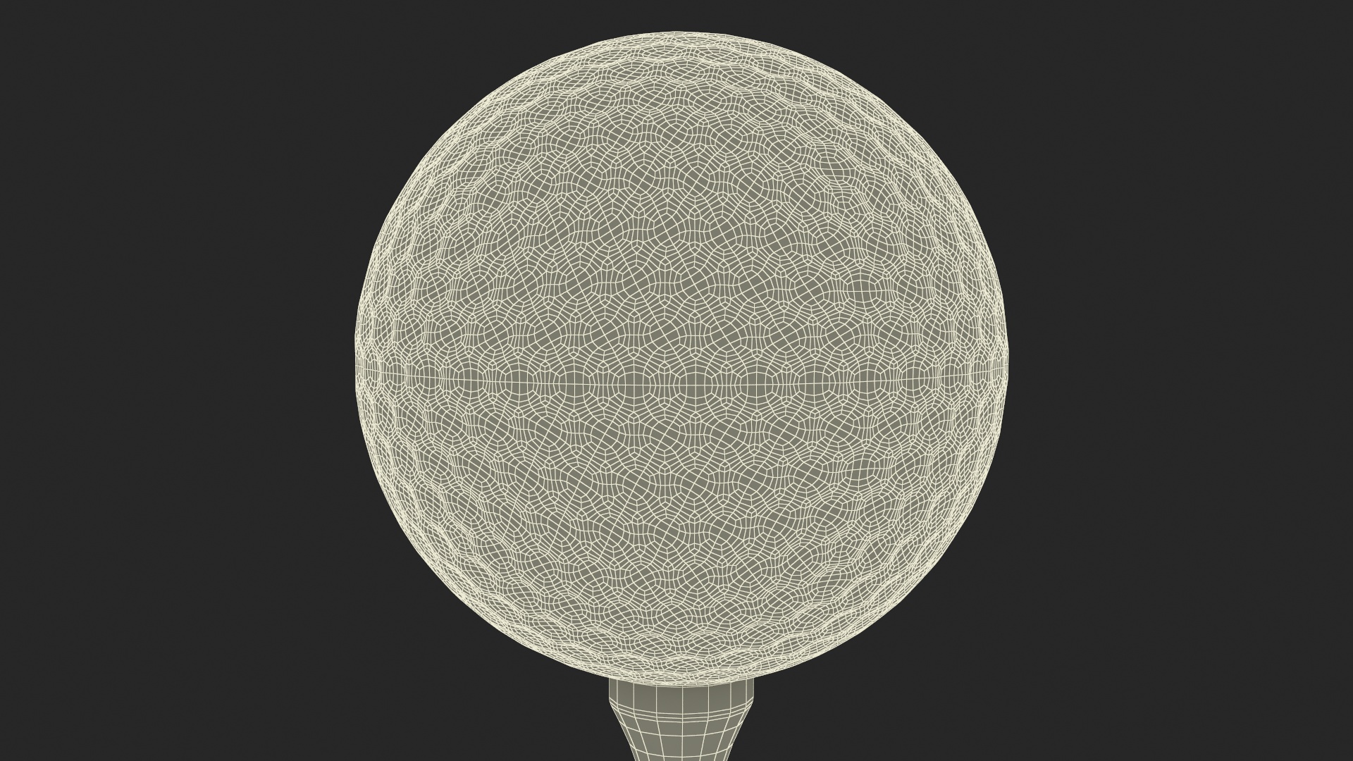 3D Golf Ball on Tee